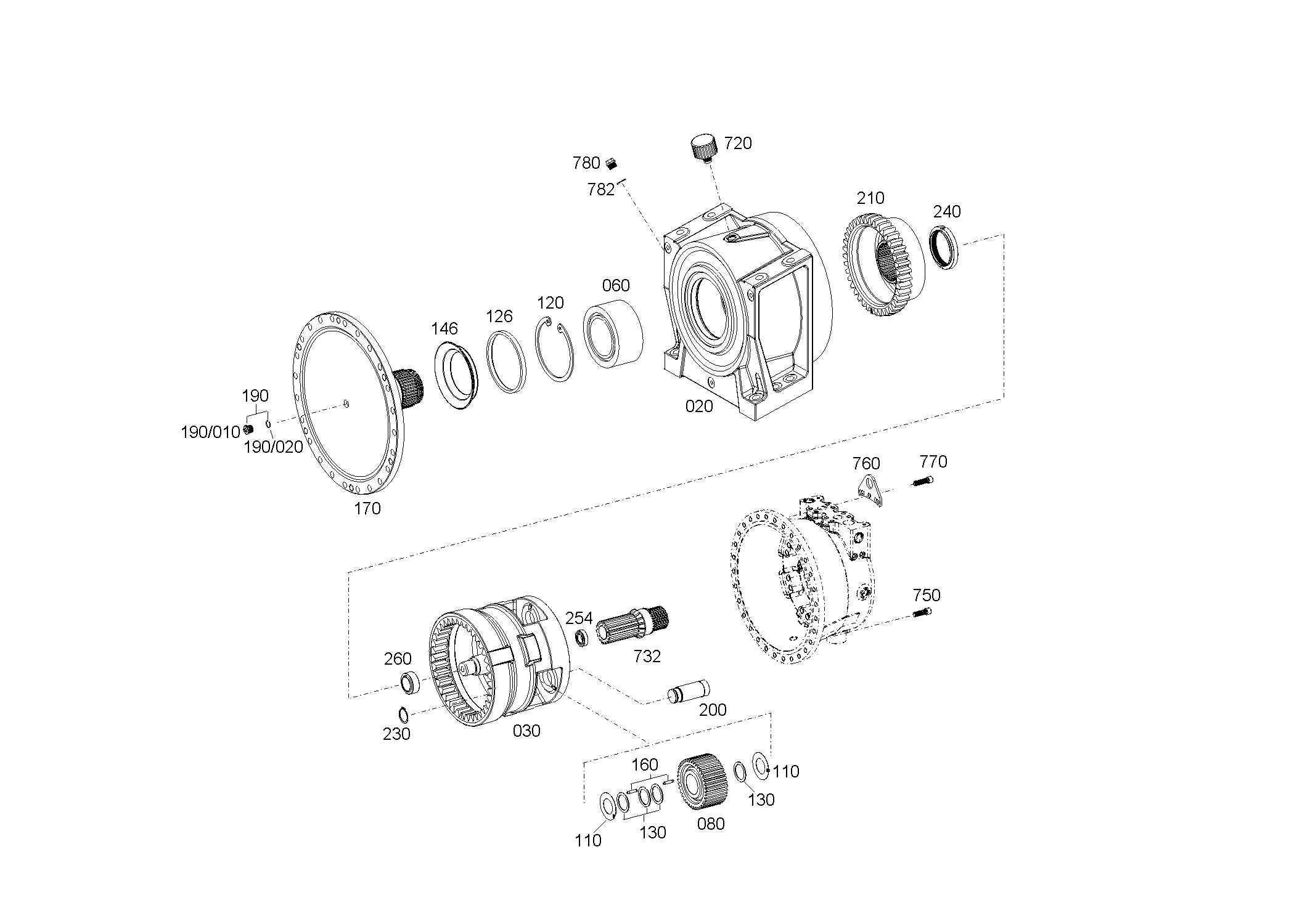 drawing for LIEBHERR GMBH 050024705 - PLANETARY GEAR (figure 3)