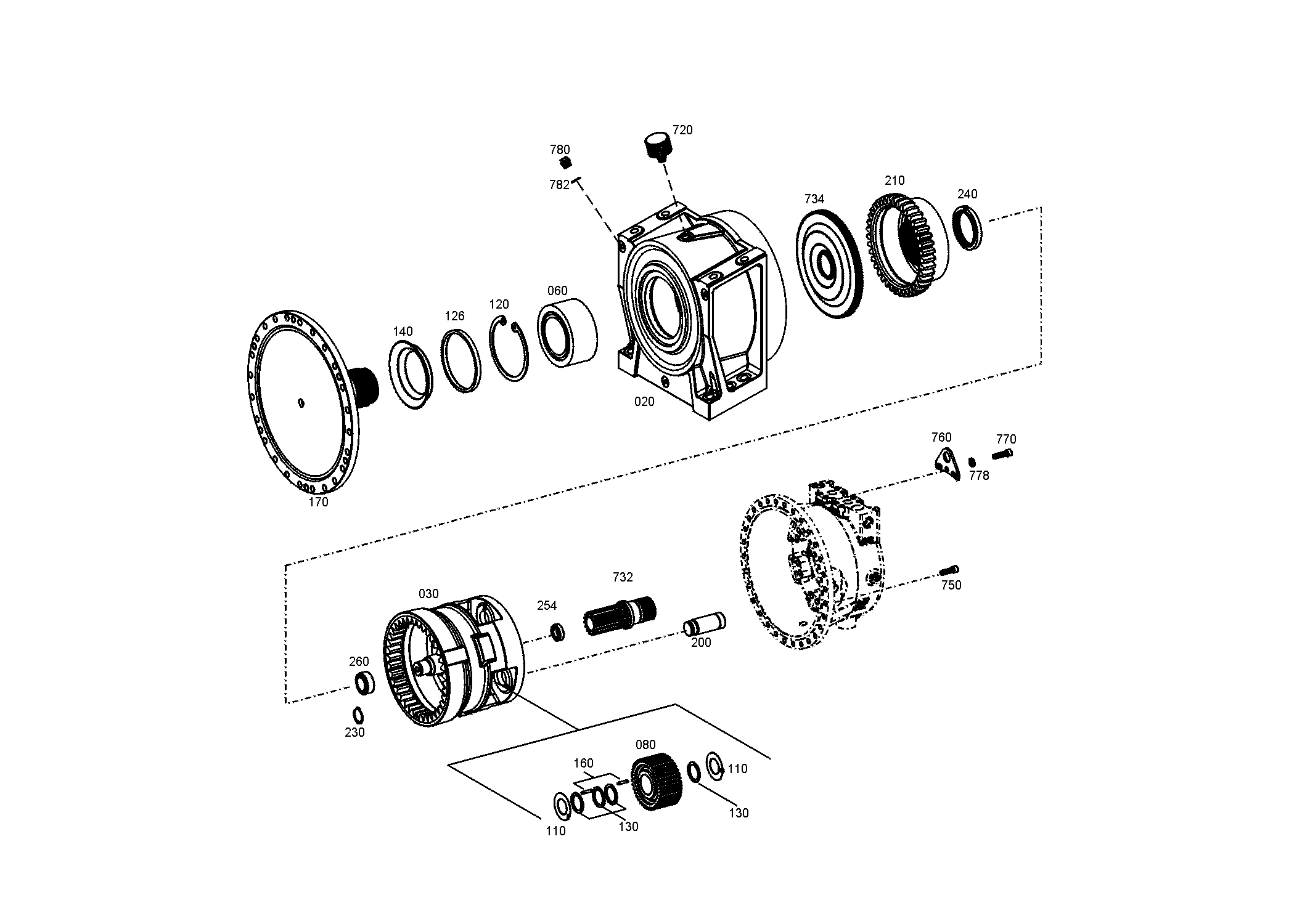 drawing for LIEBHERR GMBH 050024705 - PLANETARY GEAR (figure 5)