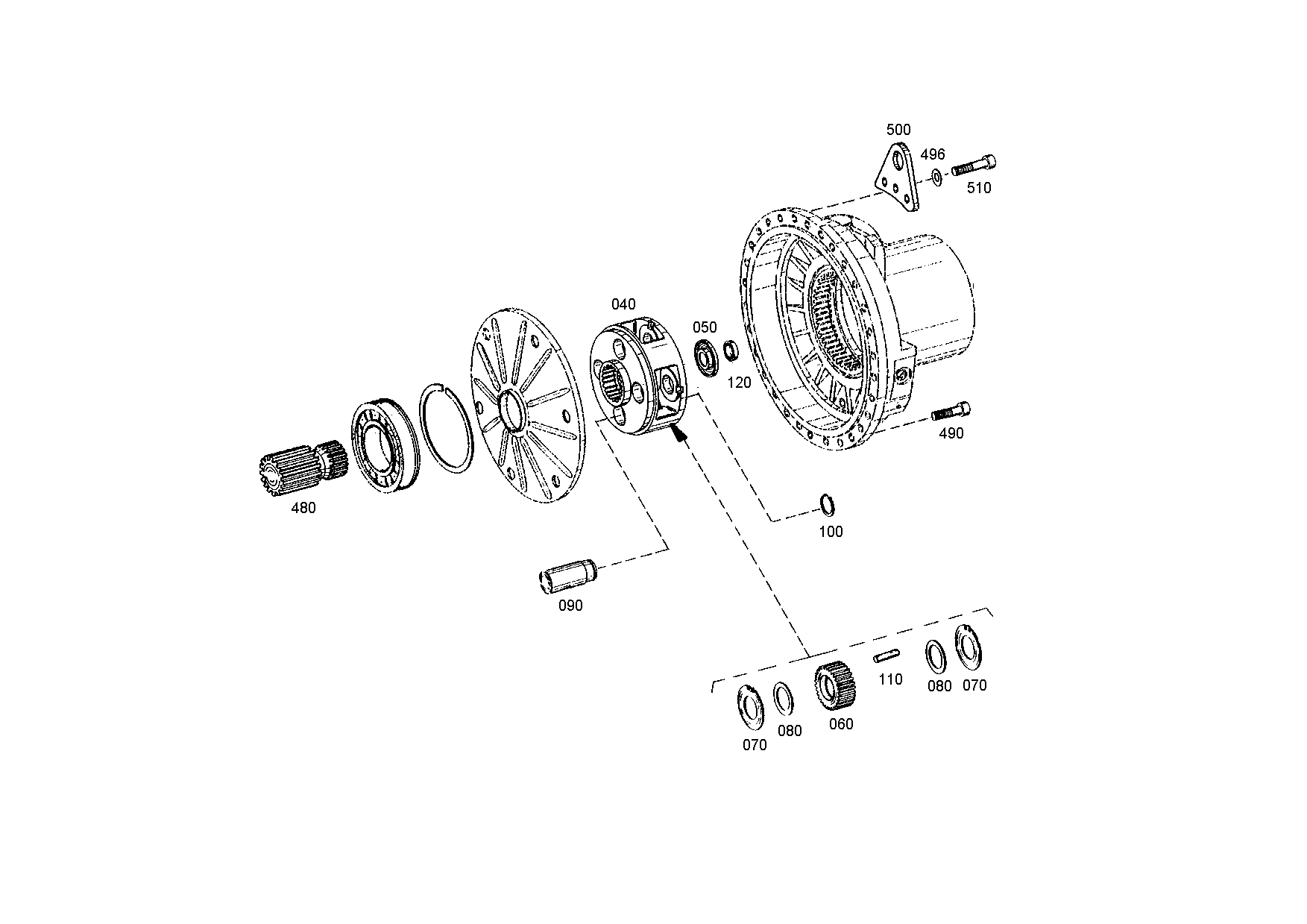 drawing for LIEBHERR GMBH 050029005 - CYLINDER ROLLER (figure 1)