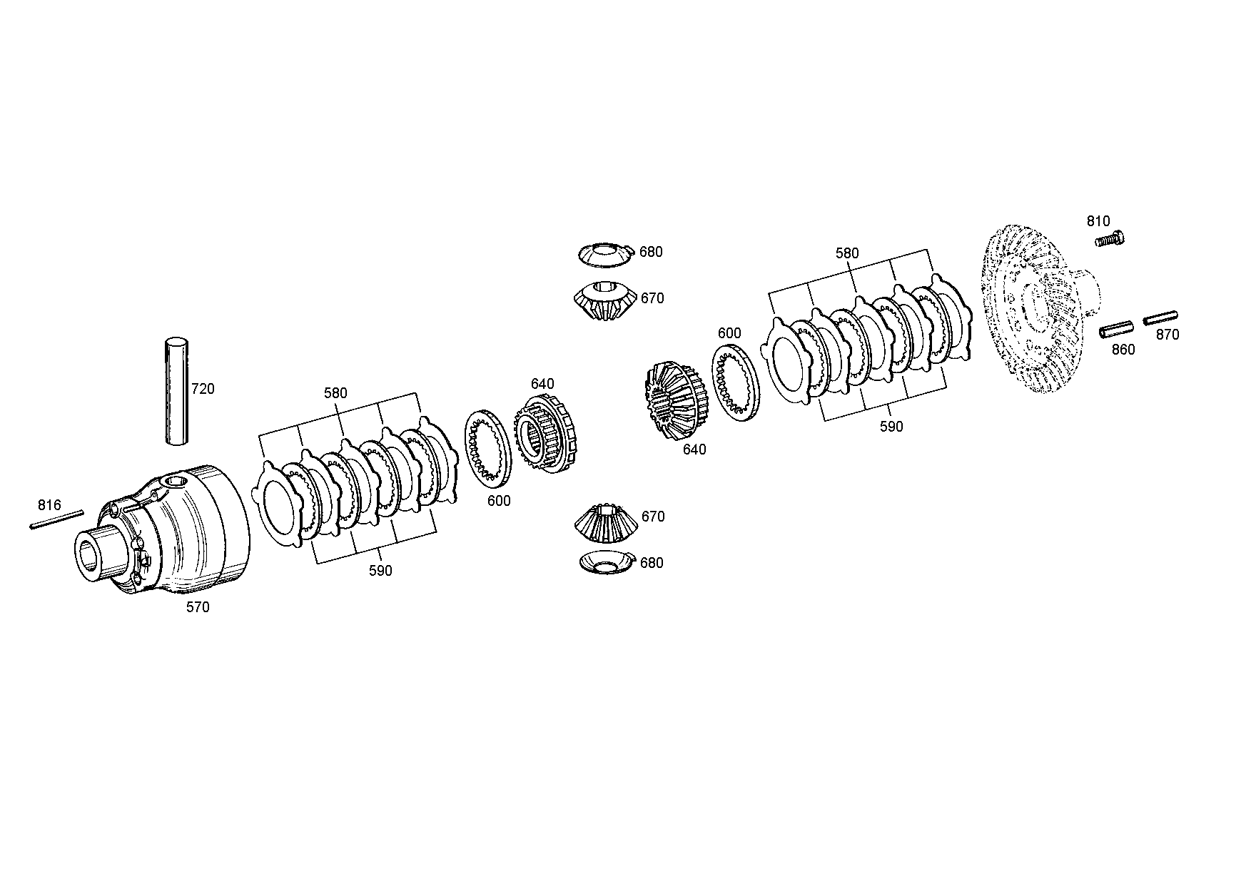 drawing for VOLVO ZM 2910103 - DIFF.AXLE (figure 1)