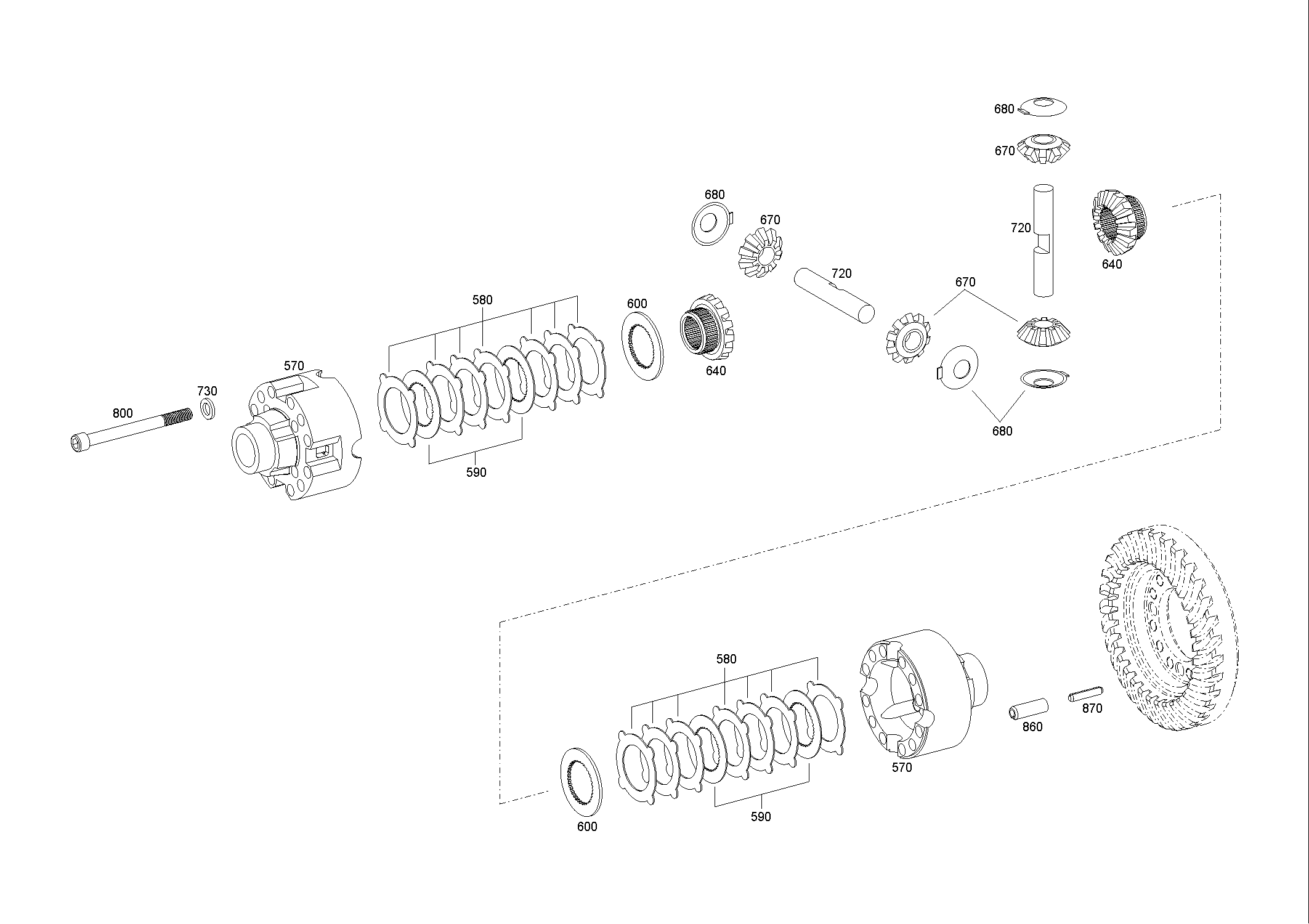 drawing for JCB 550/40045 - WASHER (figure 1)