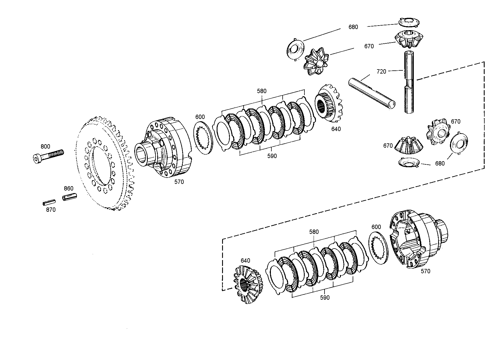 drawing for JOHN DEERE AT78496 - LIMIT.SLIP DIFF (figure 1)