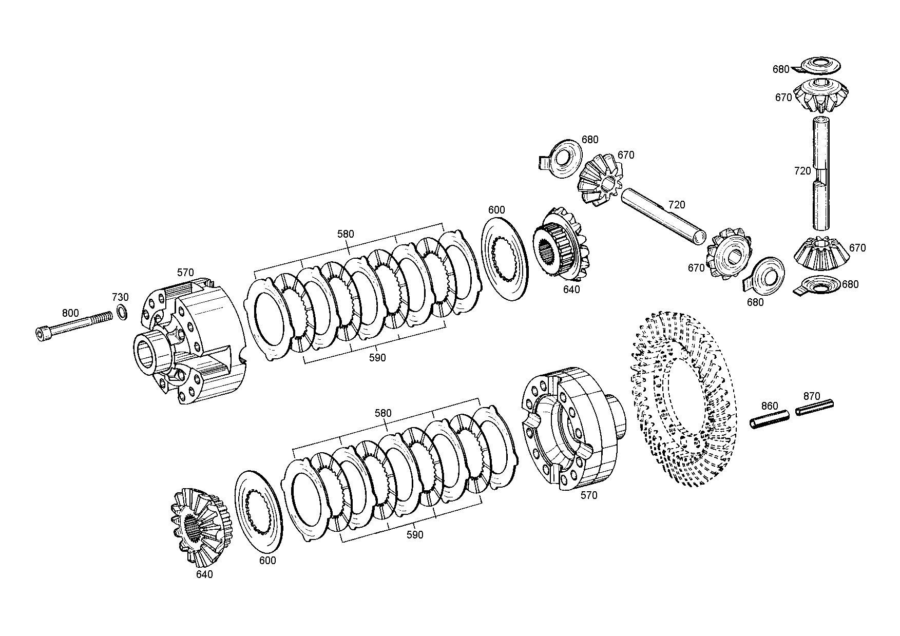 drawing for LIEBHERR GMBH 7623661 - DIFF.BEVEL GEAR (figure 3)