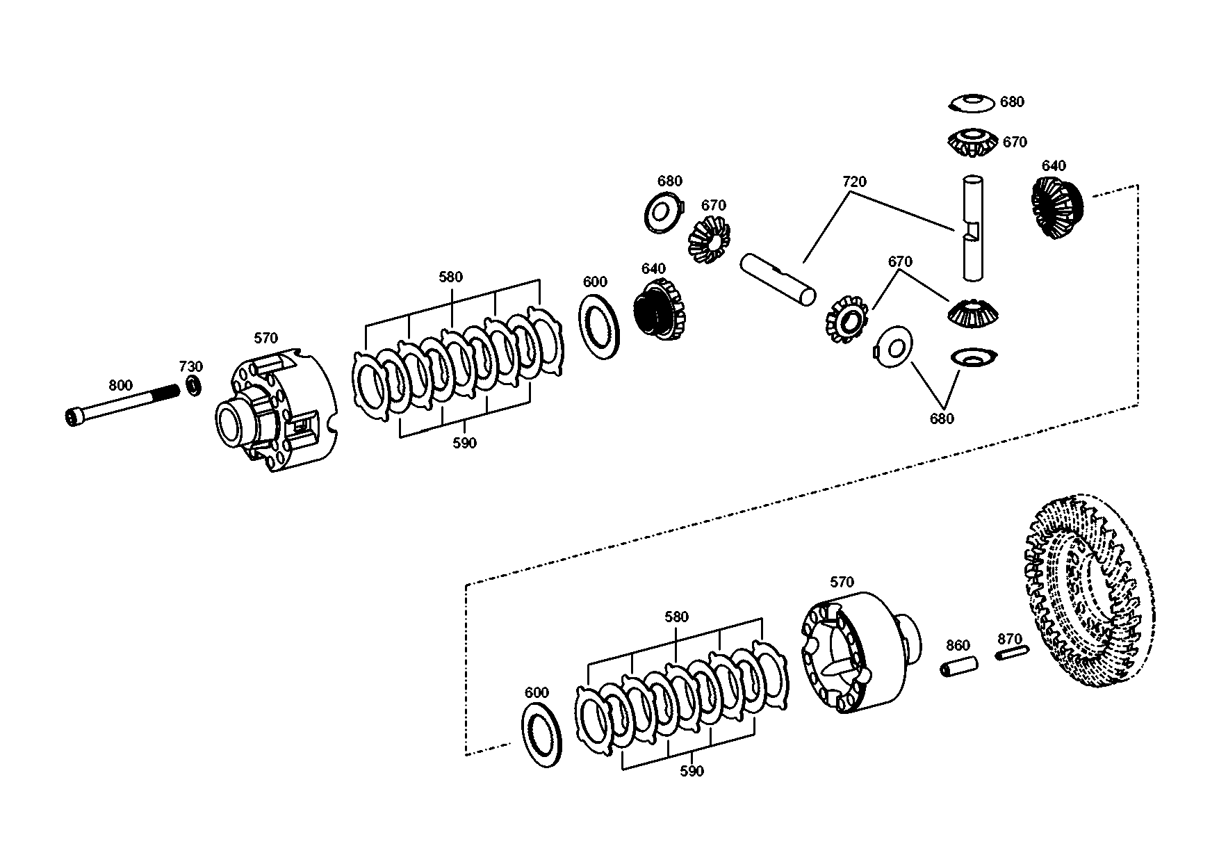 drawing for LIEBHERR GMBH 7623459 - DIFFERENTIAL BEVEL GEAR (figure 2)