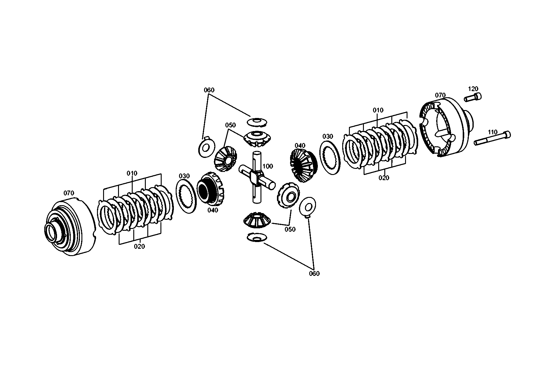 drawing for SENNEBOGEN HYDRAULIKBAGGER GMBH 147081 - AXLE BEVEL GEAR (figure 1)