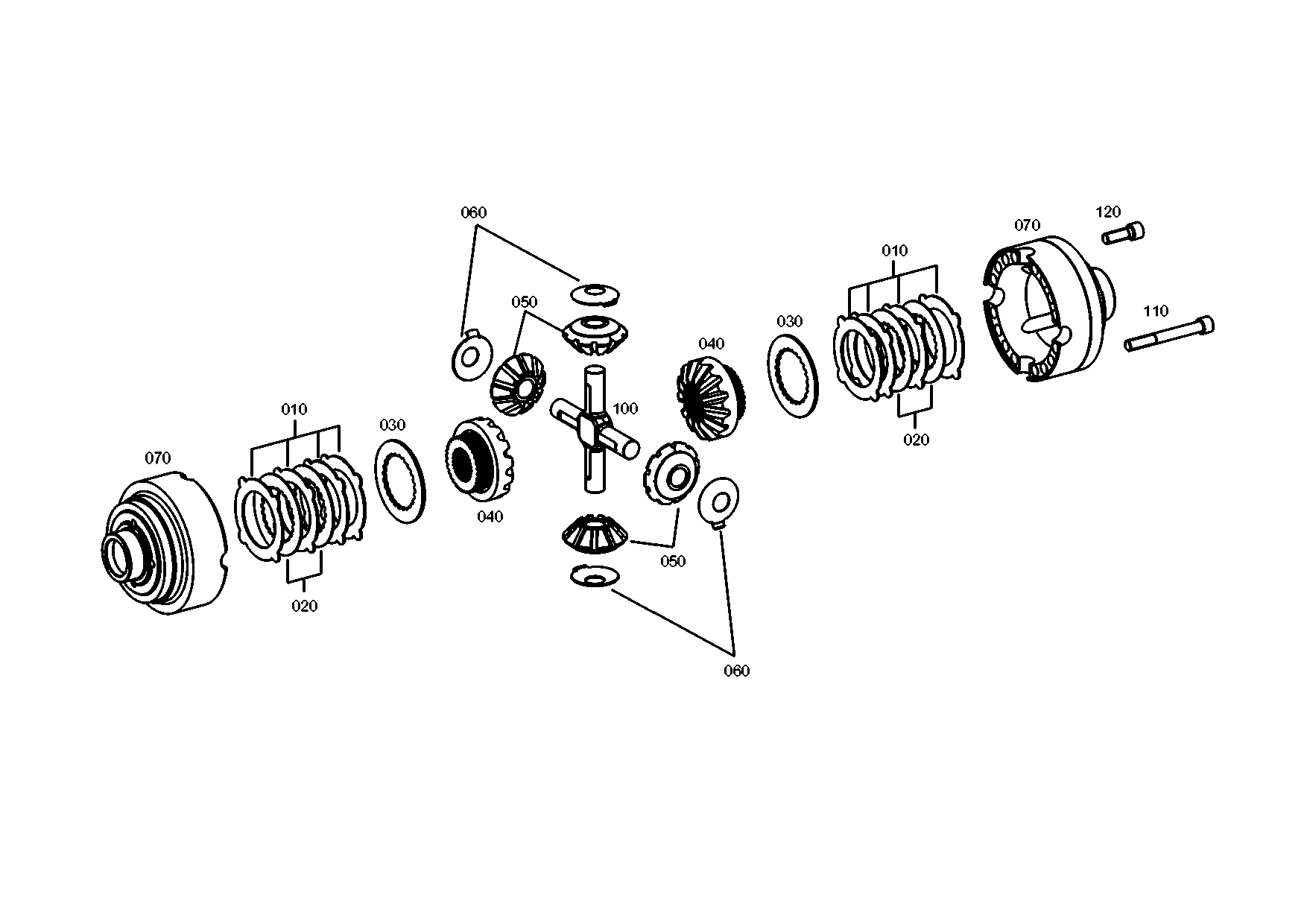 drawing for SENNEBOGEN HYDRAULIKBAGGER GMBH 147081 - AXLE BEVEL GEAR (figure 3)