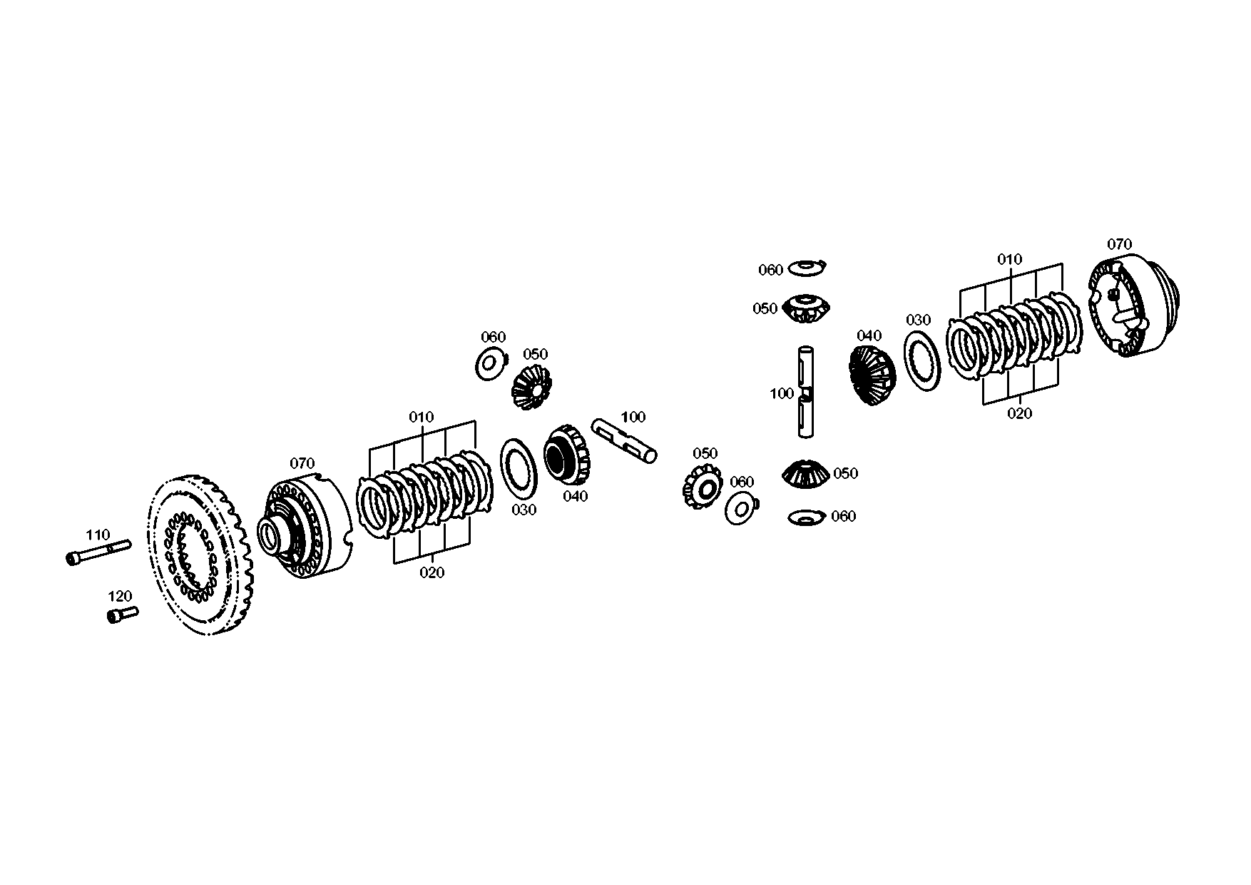 drawing for CATERPILLAR INC. 482-6757 - DIFFERENTIAL AXLE (figure 1)