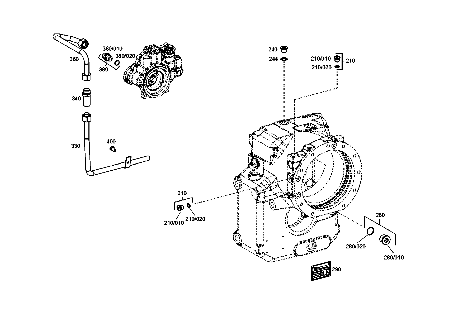 drawing for Hyundai Construction Equipment 4143201005 - SUCTION TUBE (figure 3)