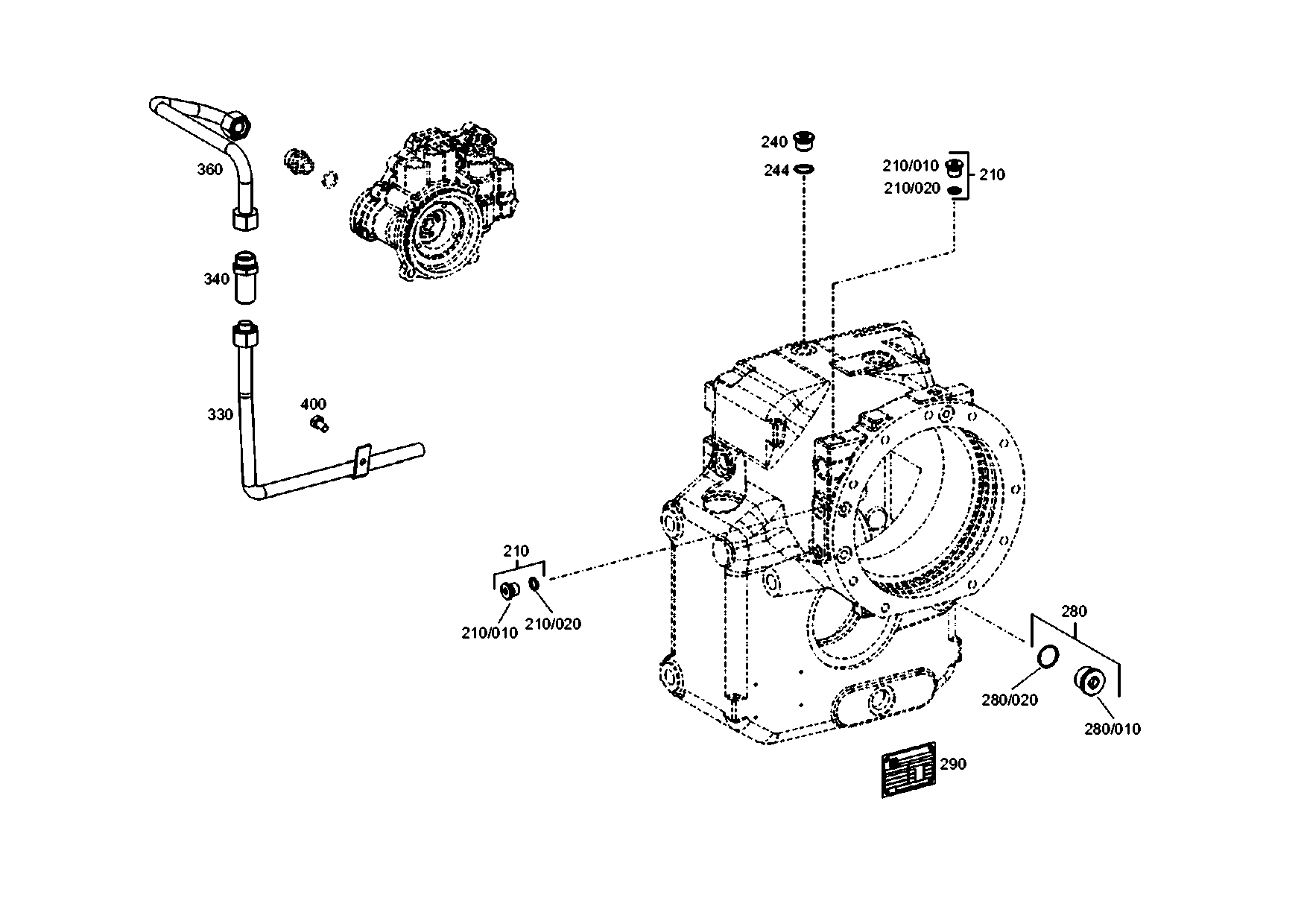 drawing for Hyundai Construction Equipment 4143201005 - SUCTION TUBE (figure 4)