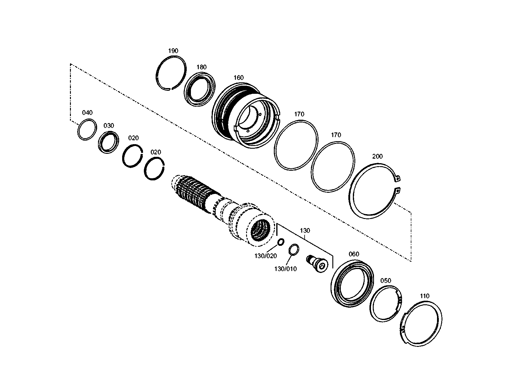 drawing for JOHN DEERE L56381 - SNAP RING (figure 1)