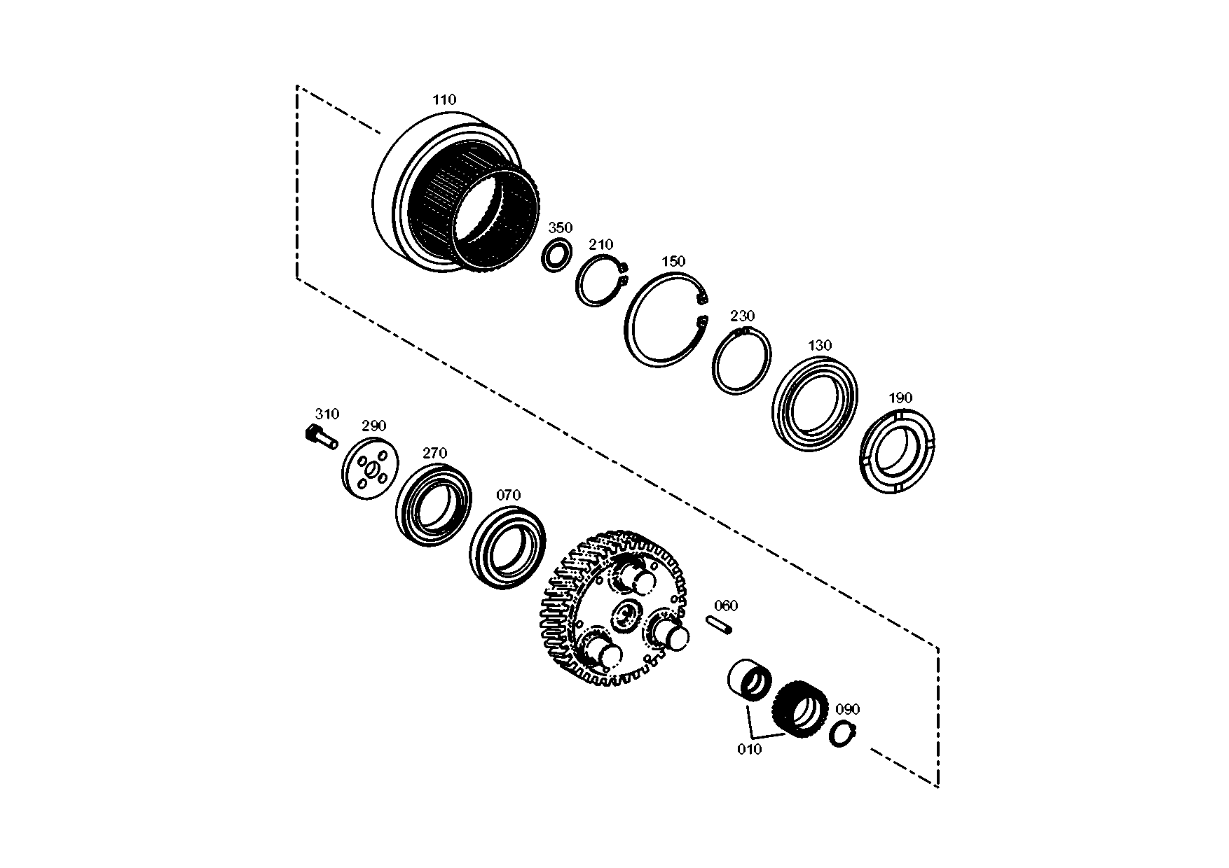 drawing for JOHN DEERE 0635330050 - BALL BEARING (figure 1)