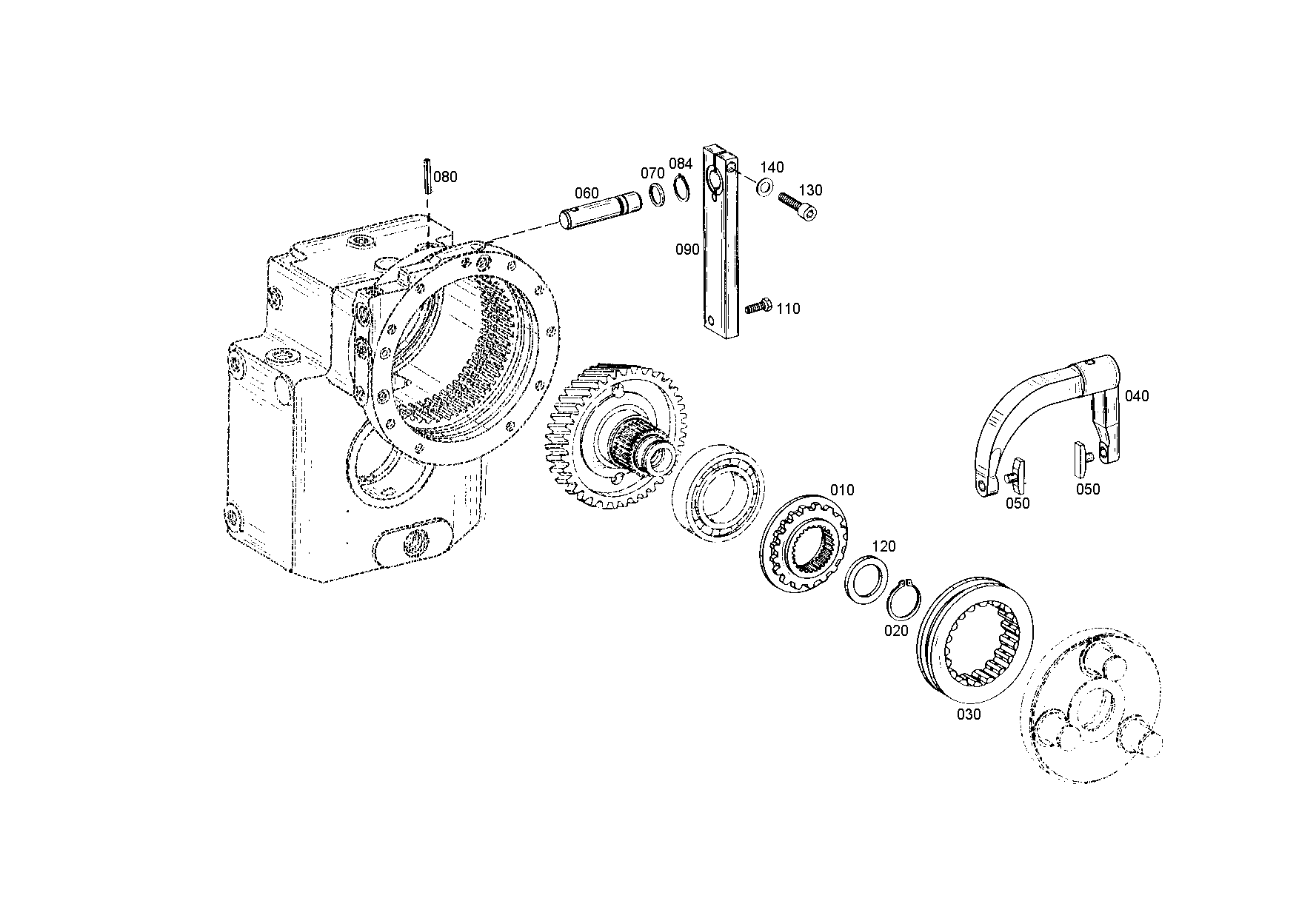 drawing for LIEBHERR GMBH 7015850 - LEVER (figure 1)