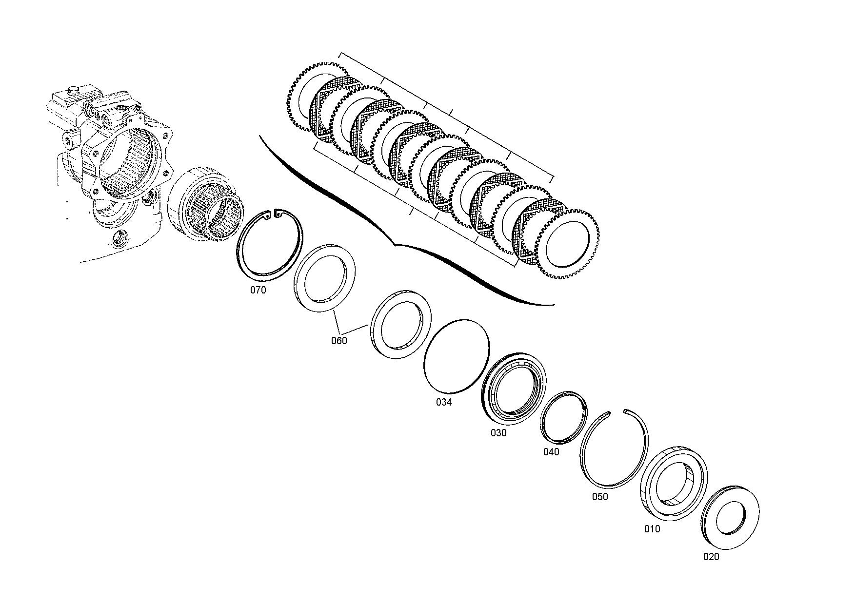 drawing for MANITOU COSTRUZIONI INDUSTRIALI S.R.L 129504 - SNAP RING (figure 1)