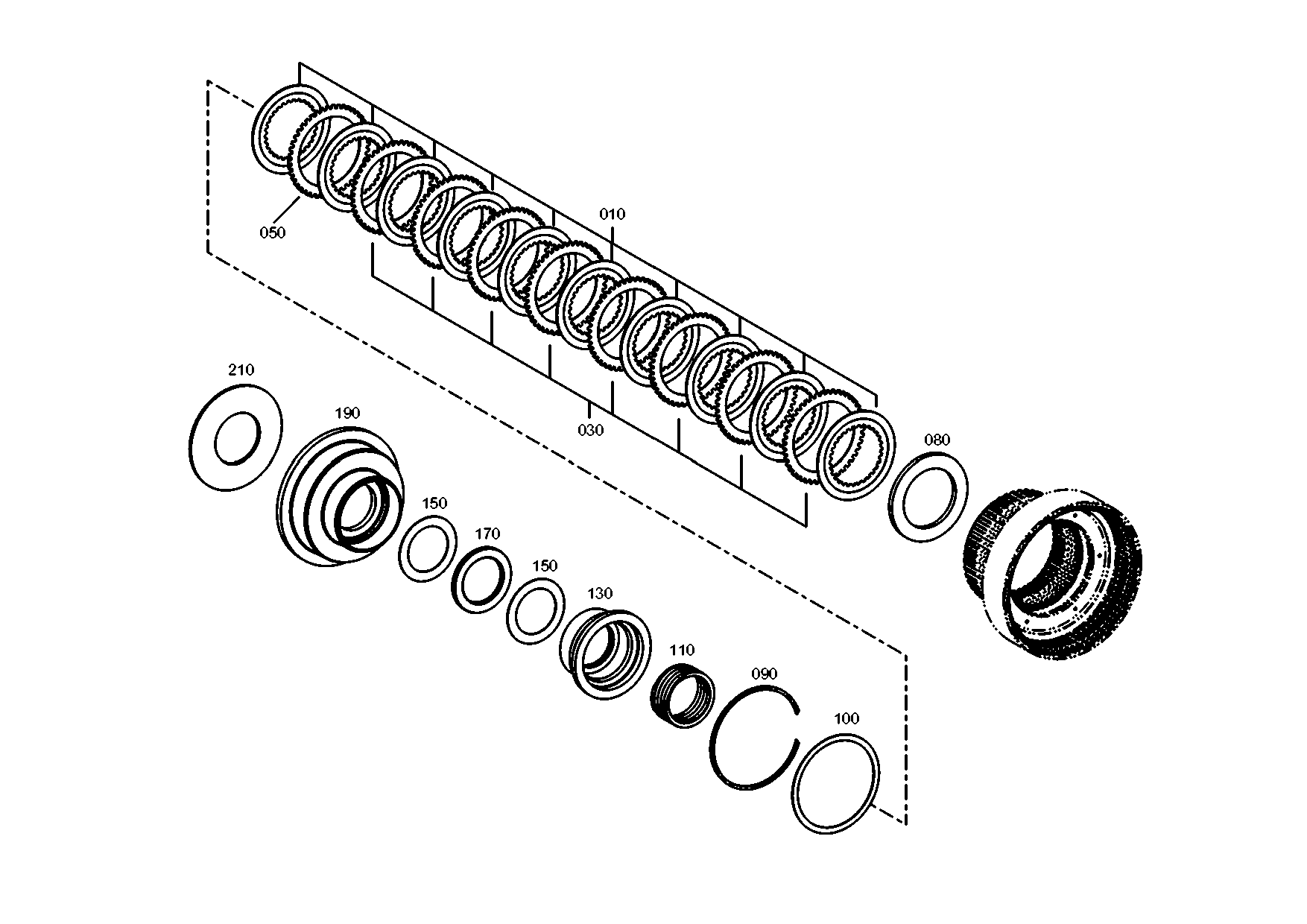 drawing for DOOSAN K9001585 - LIN.CLUTCH DISC (figure 2)