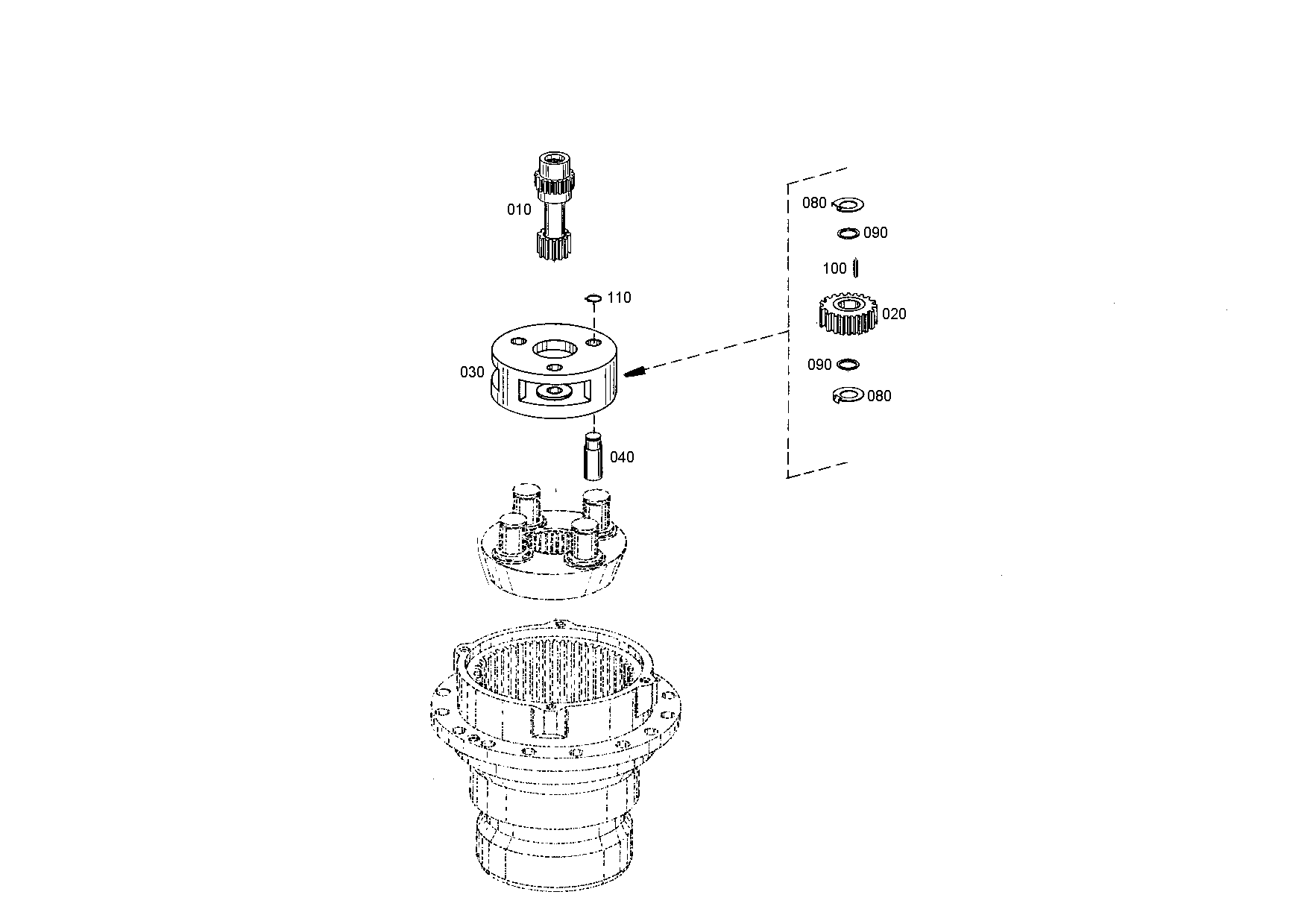 drawing for TEREX EQUIPMENT LIMITED 5904658736 - PLANET SHAFT (figure 1)