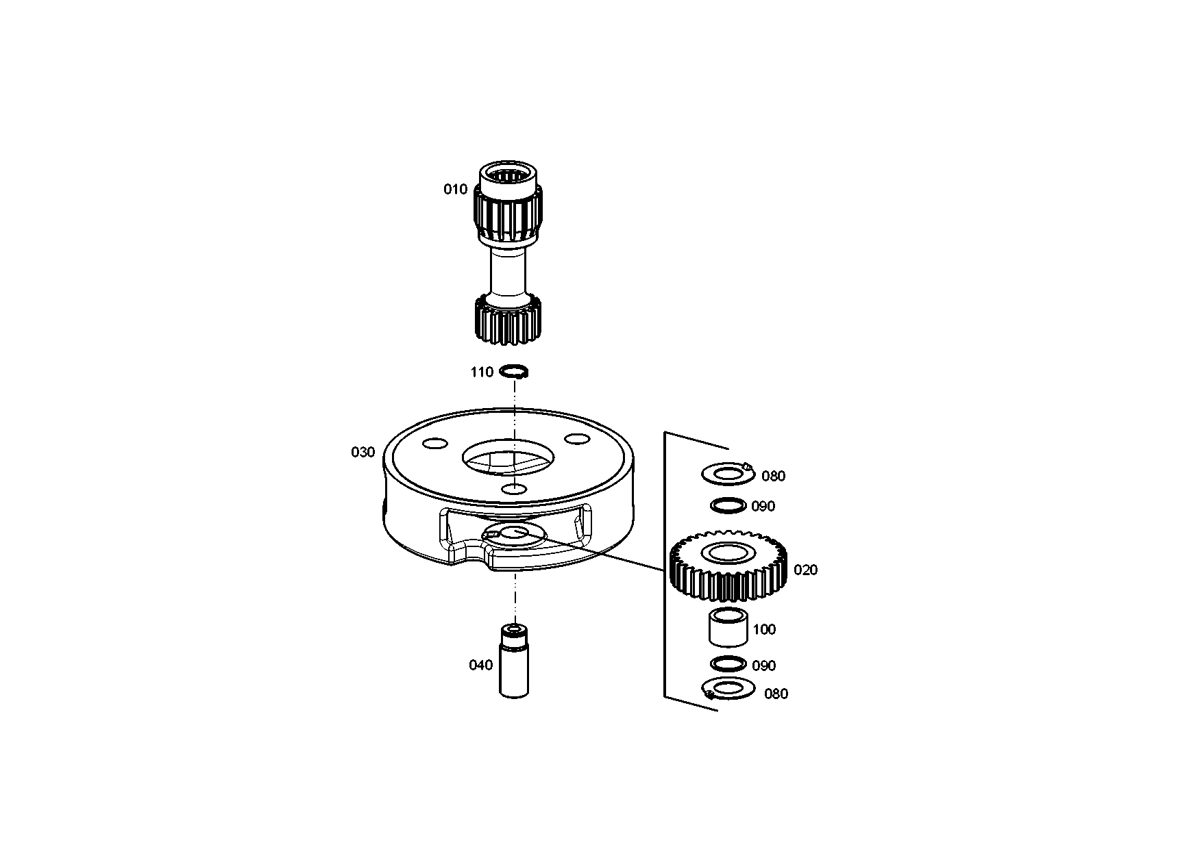 drawing for KOMATSU LTD. 4905142M1 - THRUST WASHER (figure 5)