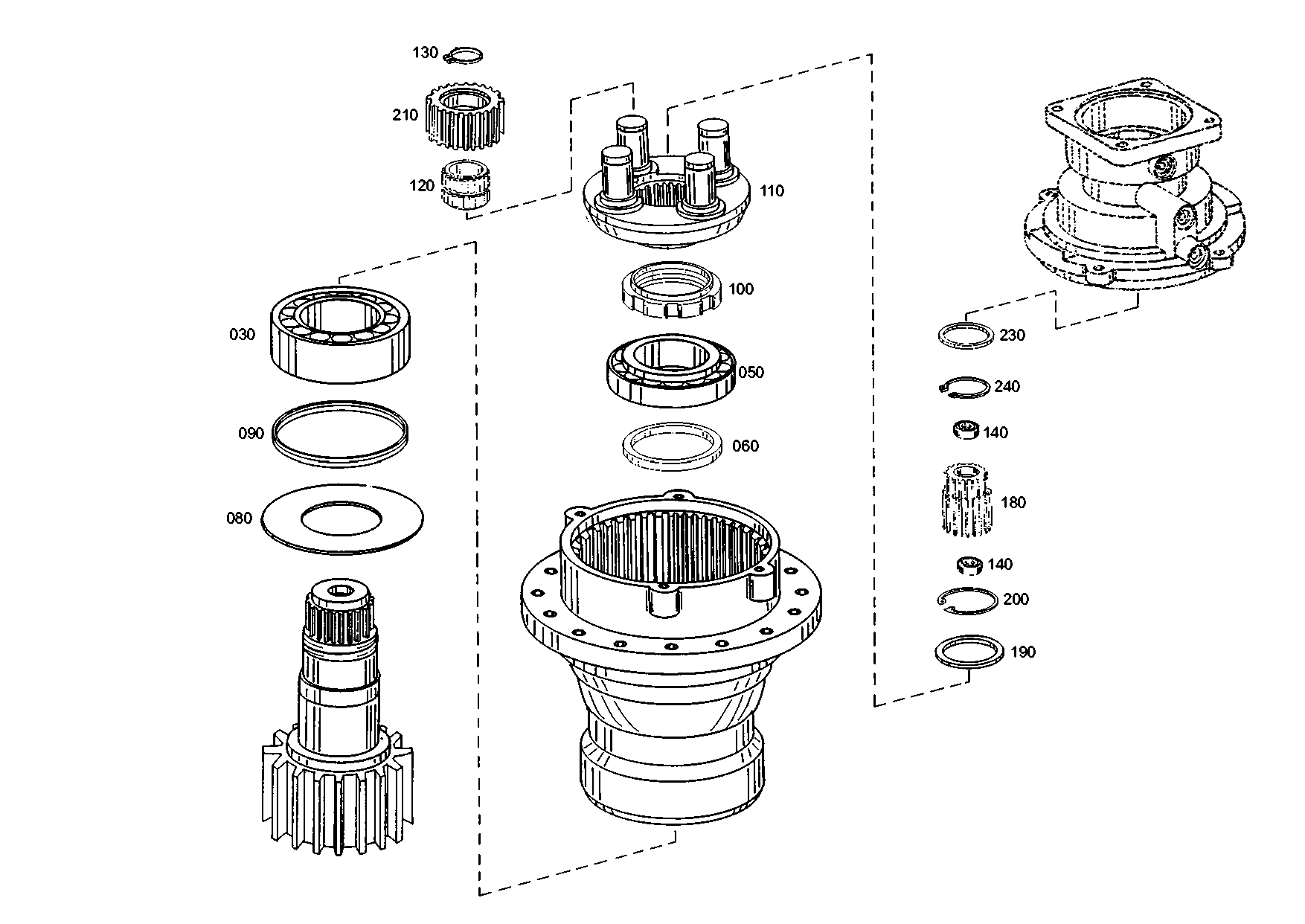 drawing for FUCHS-BAGGER GMBH + CO.KG 5904658880 - CYL. ROLLER BEARING (figure 1)