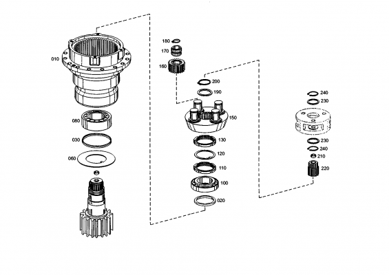 drawing for FUCHS-BAGGER GMBH + CO.KG 5904658879 - PLANETARY GEAR (figure 2)