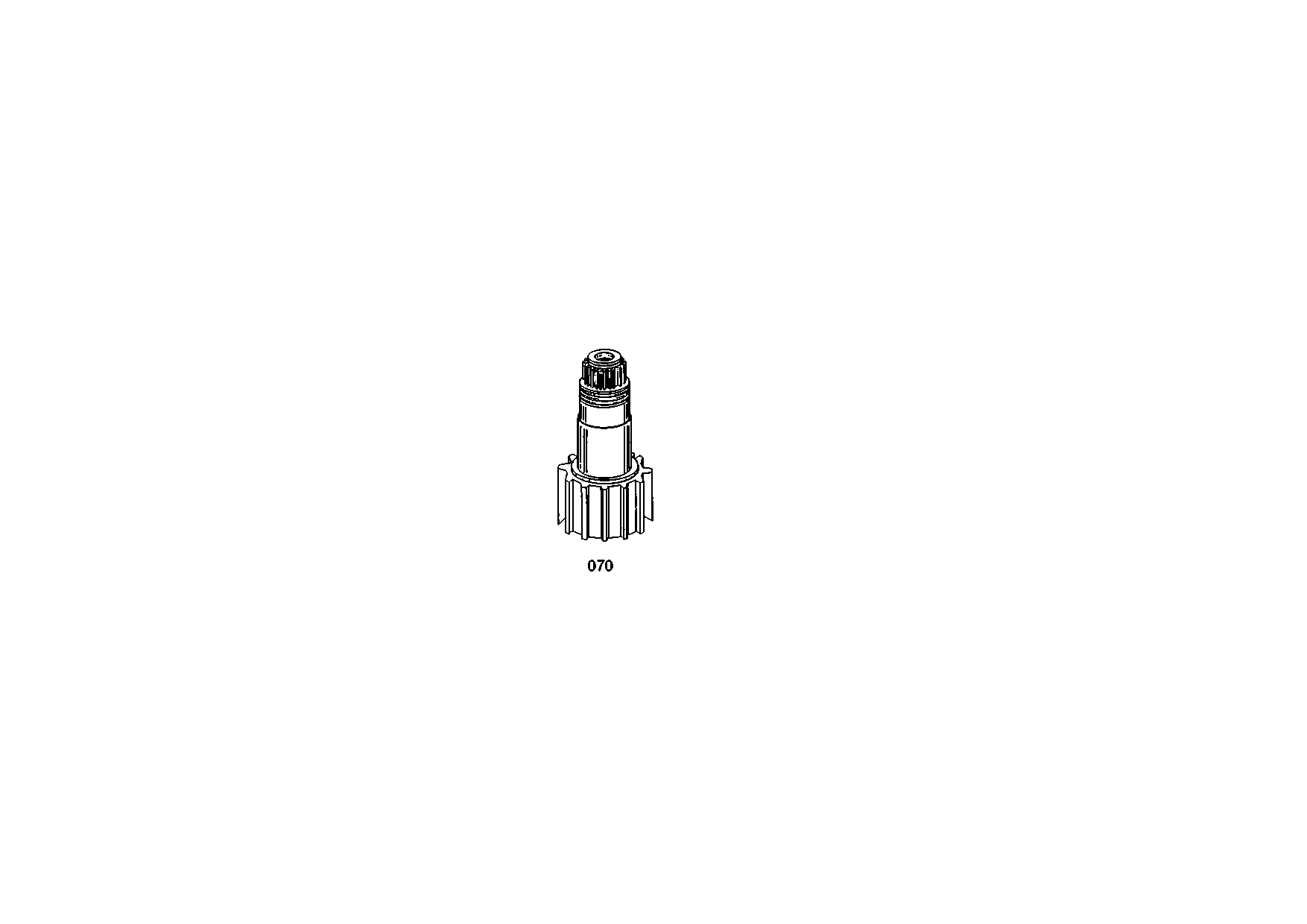 drawing for TEREX EQUIPMENT LIMITED 5904658903 - OUTPUT SHAFT (figure 1)