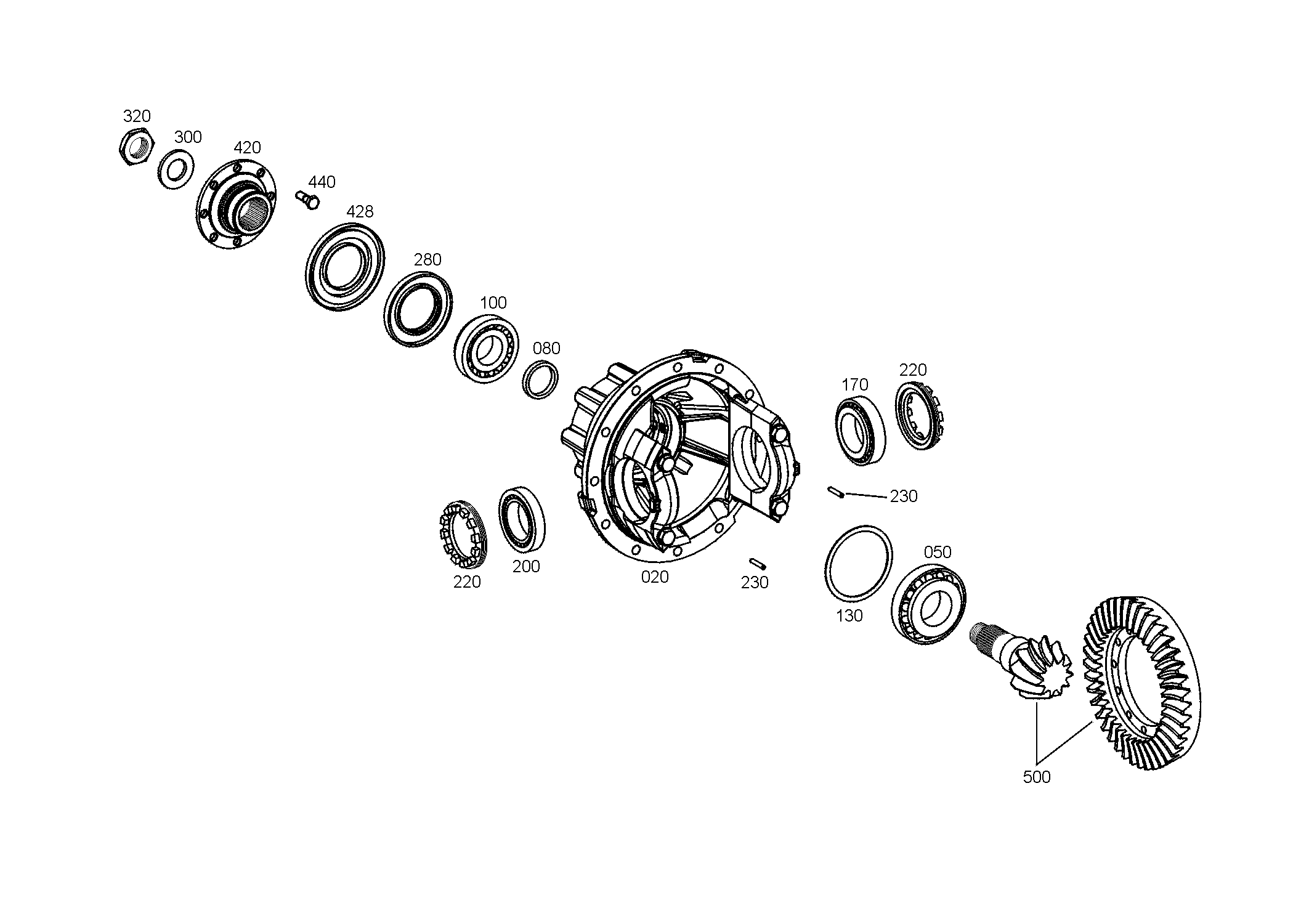 drawing for VOLVO 0022833188 - BEVEL GEAR SET (figure 1)