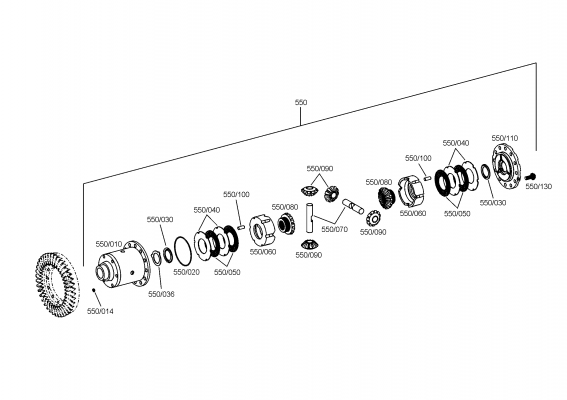 drawing for LIEBHERR GMBH 10016104 - BEVEL GEAR SET (figure 2)