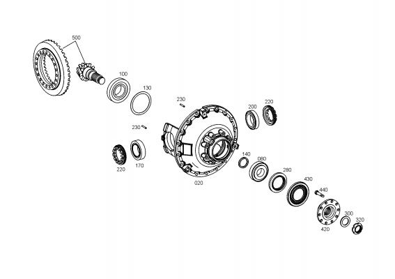 drawing for DOOSAN K9000272 - AXLE DRIVE HOUSING (figure 3)