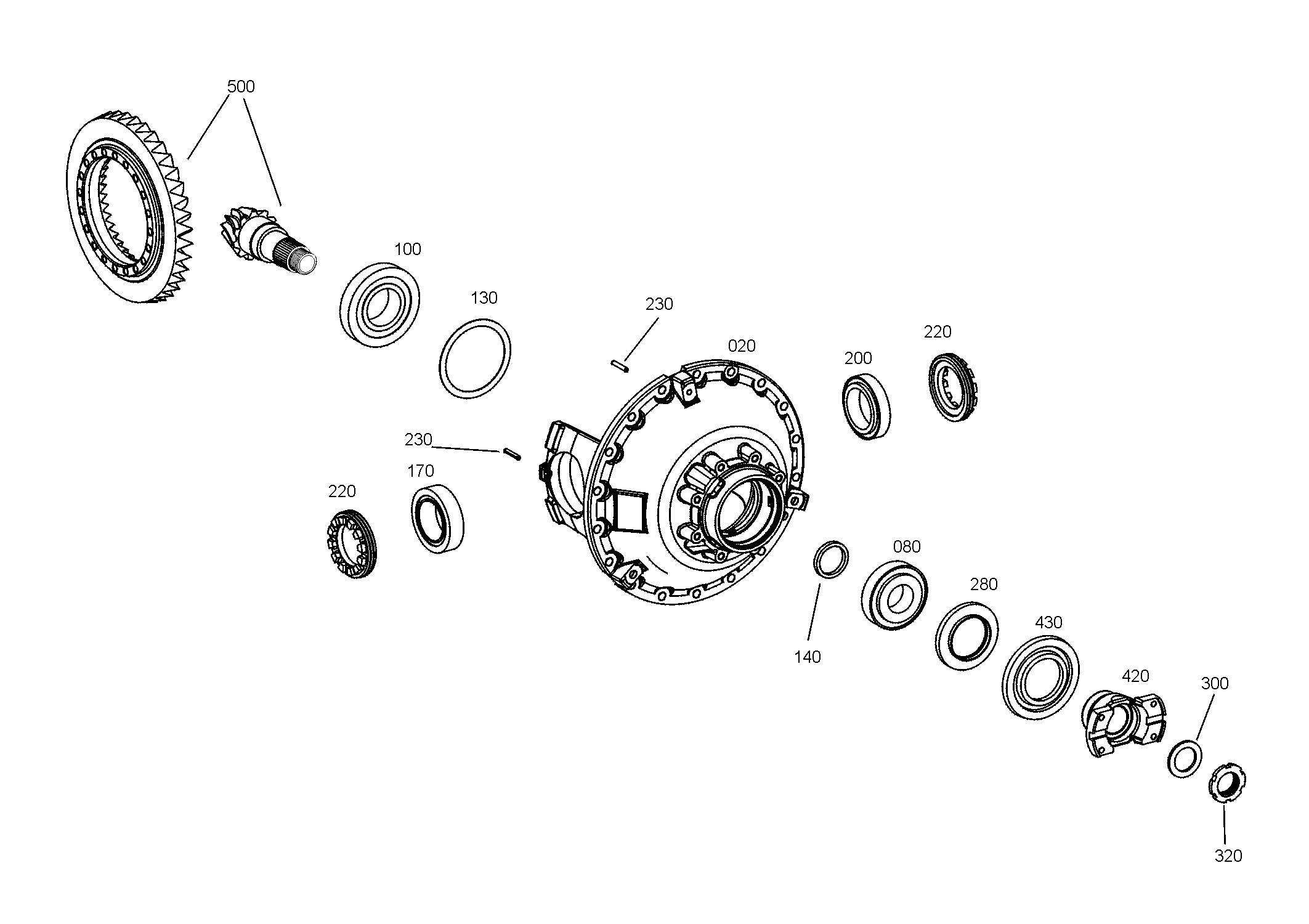 drawing for DOOSAN K9000272 - AXLE DRIVE HOUSING (figure 5)