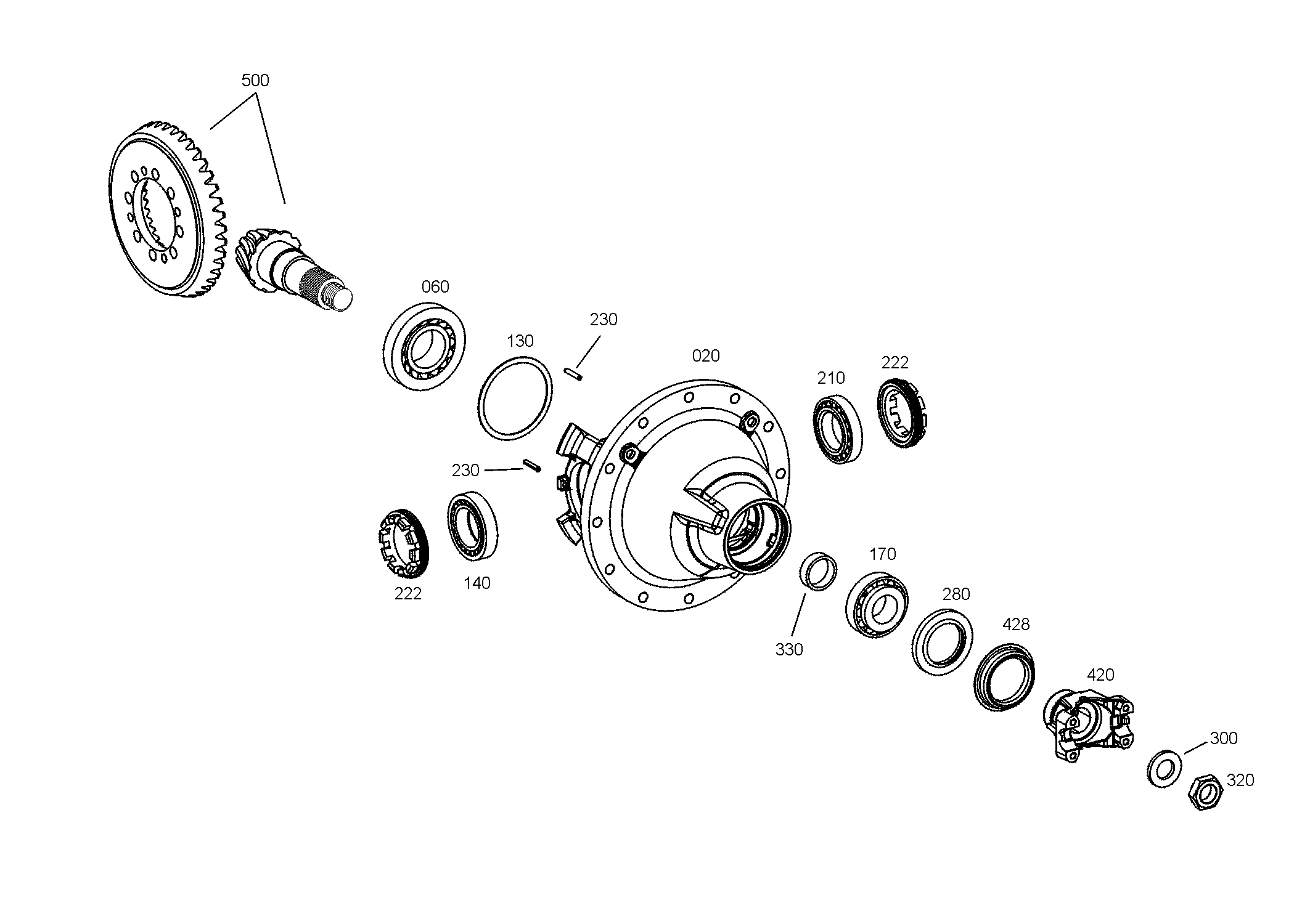 drawing for AGCO 35003200 - TAPER ROLLER BEARING (figure 2)