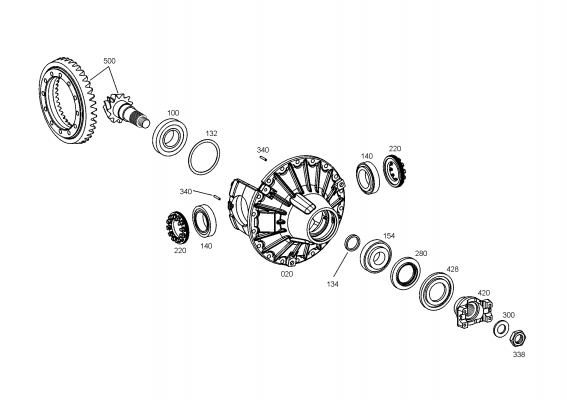 drawing for LIEBHERR GMBH 7624118 - AXLE DR.HOUSING (figure 1)