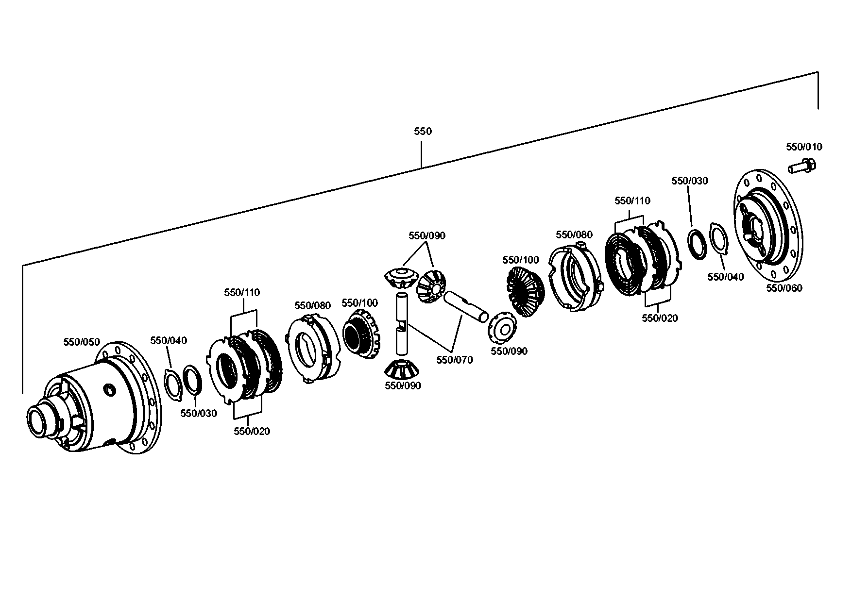 drawing for LIEBHERR GMBH 7624117A - DIFFERENTIAL CARRIER (figure 2)