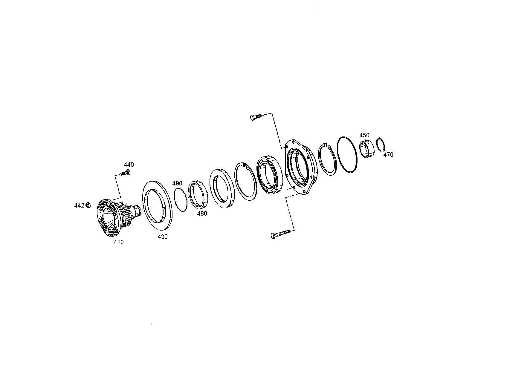 drawing for DAF 1607464 - SNAP RING (figure 1)