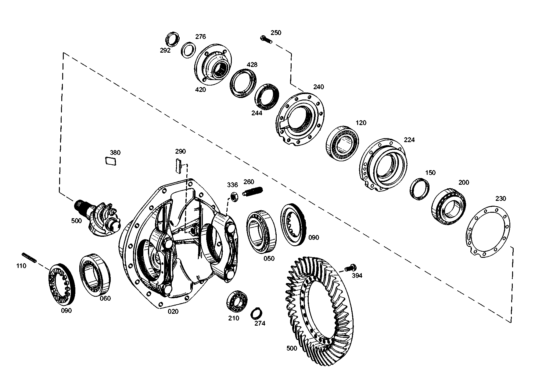 drawing for EVOBUS E624734721 - DIFF.CASE (figure 3)