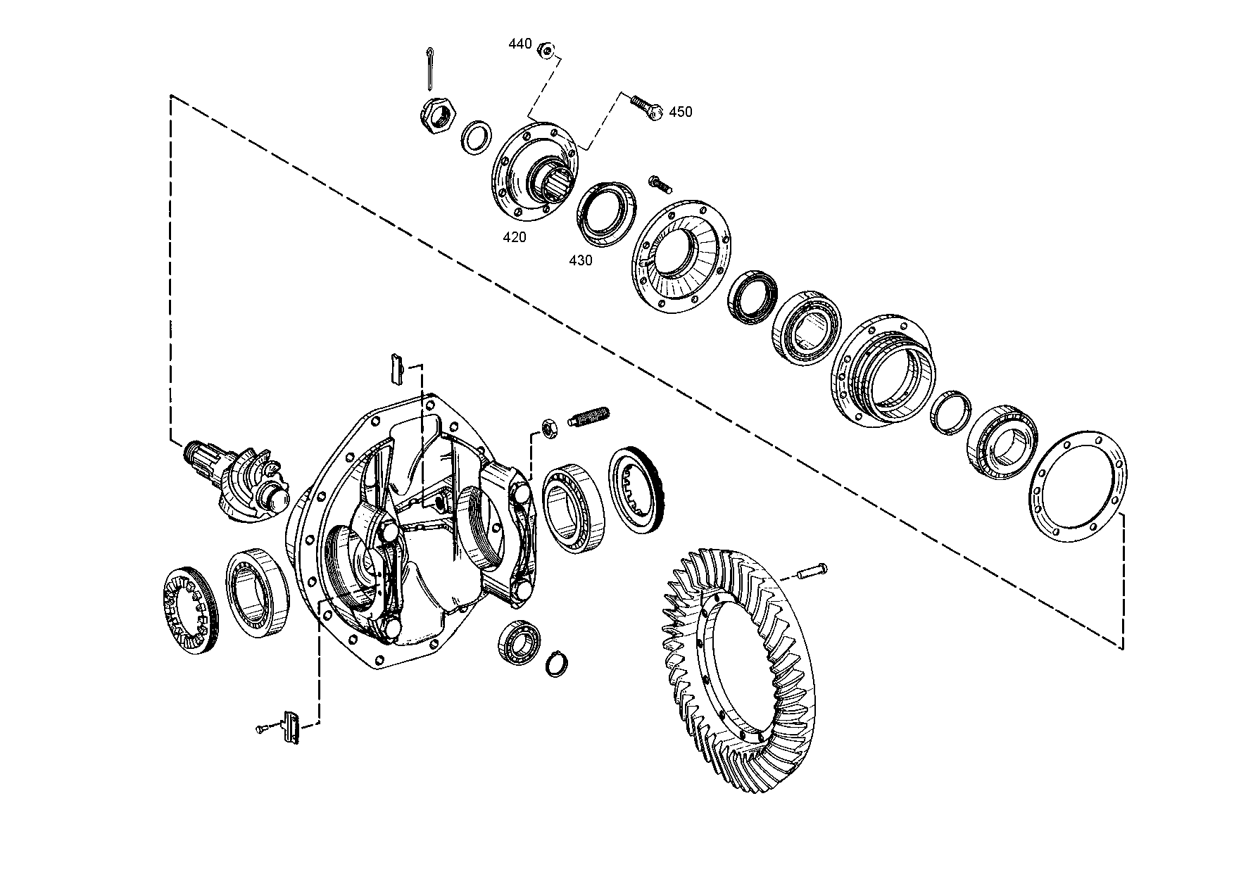 drawing for KOMATSU LTD. 2939202M1 - INPUT FLANGE (figure 1)