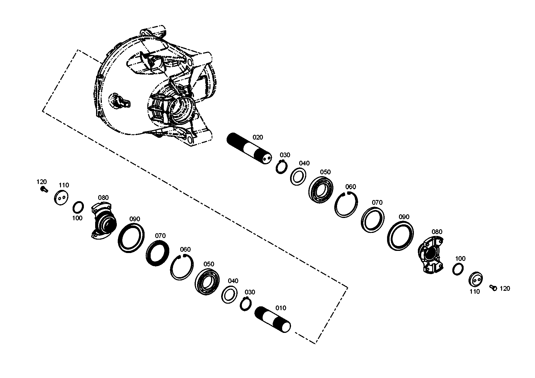 drawing for JOHN DEERE T168907 - BALL BEARING (figure 1)