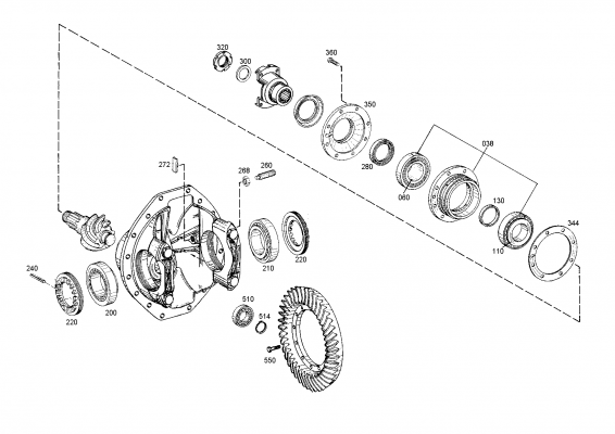 drawing for JOHN DEERE AT322968 - AXLE DR.HOUSING (figure 1)