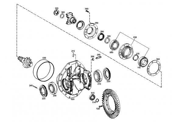 drawing for JOHN DEERE 4460.231.225 - AXLE DR.HOUSING (figure 2)