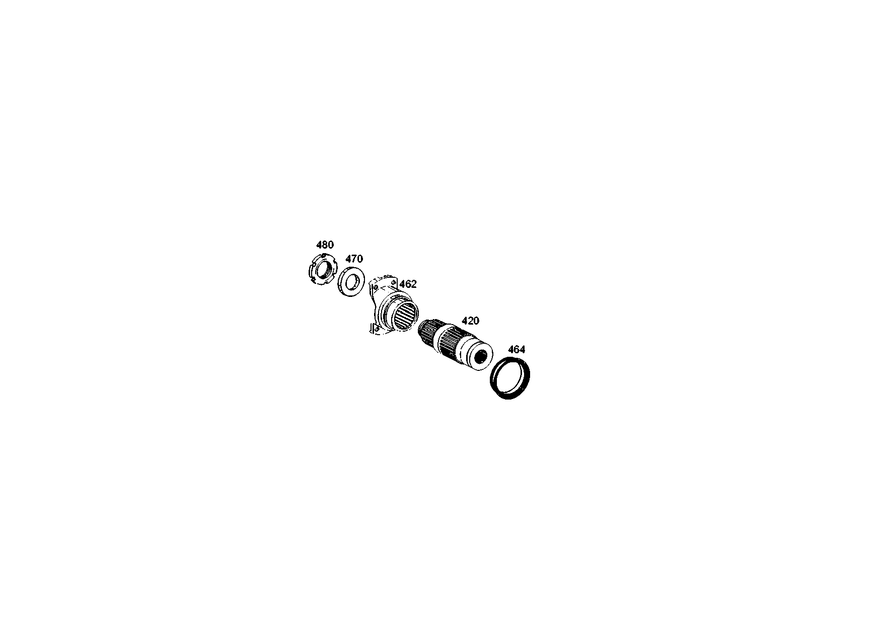 drawing for JOHN DEERE TTZF200165 - INPUT SHAFT (figure 1)