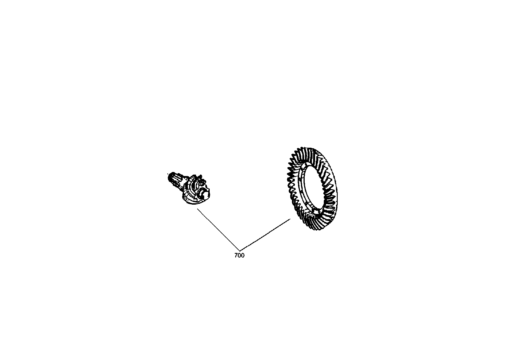 drawing for Hyundai Construction Equipment ZGAQ-01613 - GEAR SET-BEVEL (figure 2)