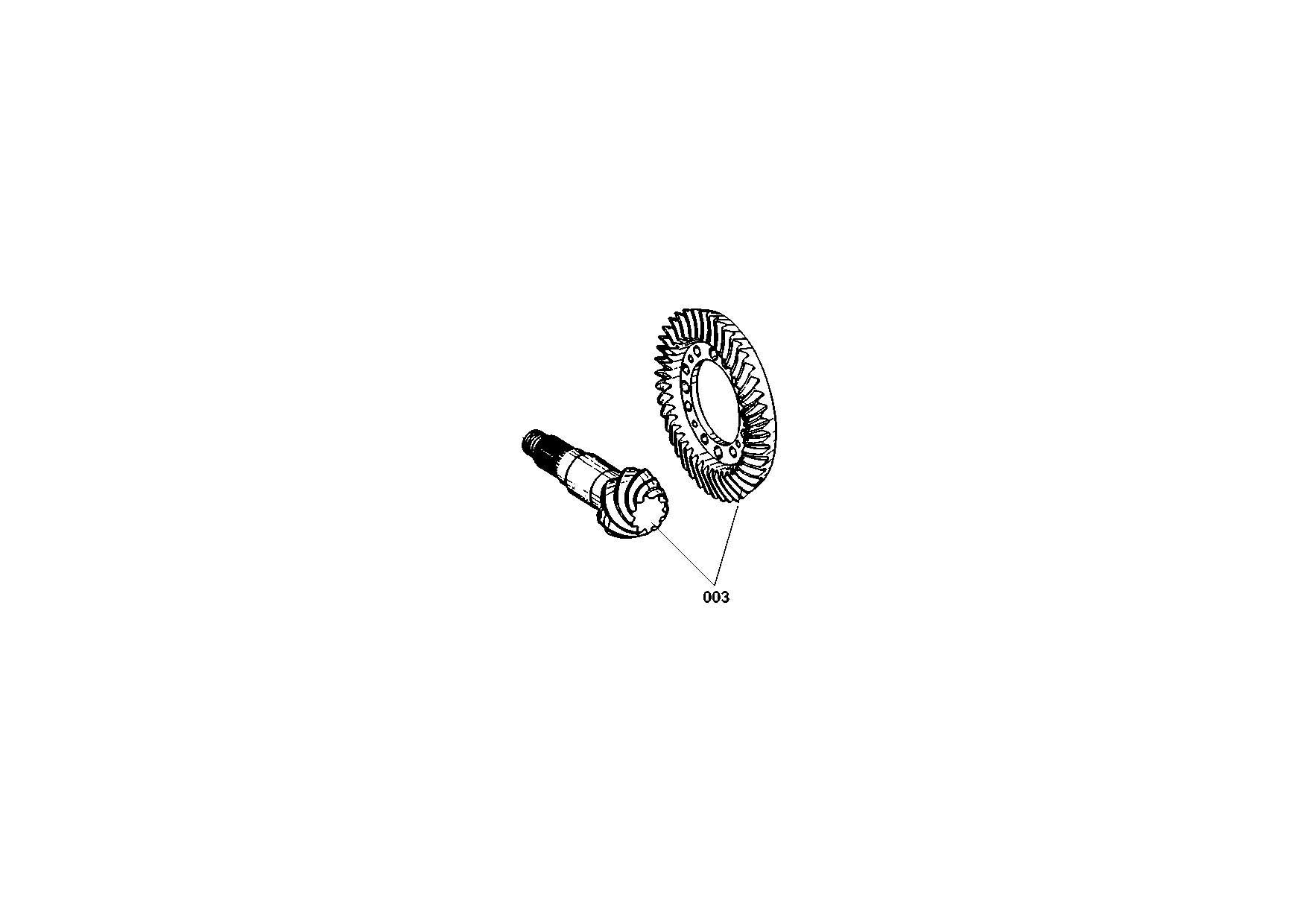 drawing for LIEBHERR GMBH 7024460 - BEVEL GEAR SET (figure 1)