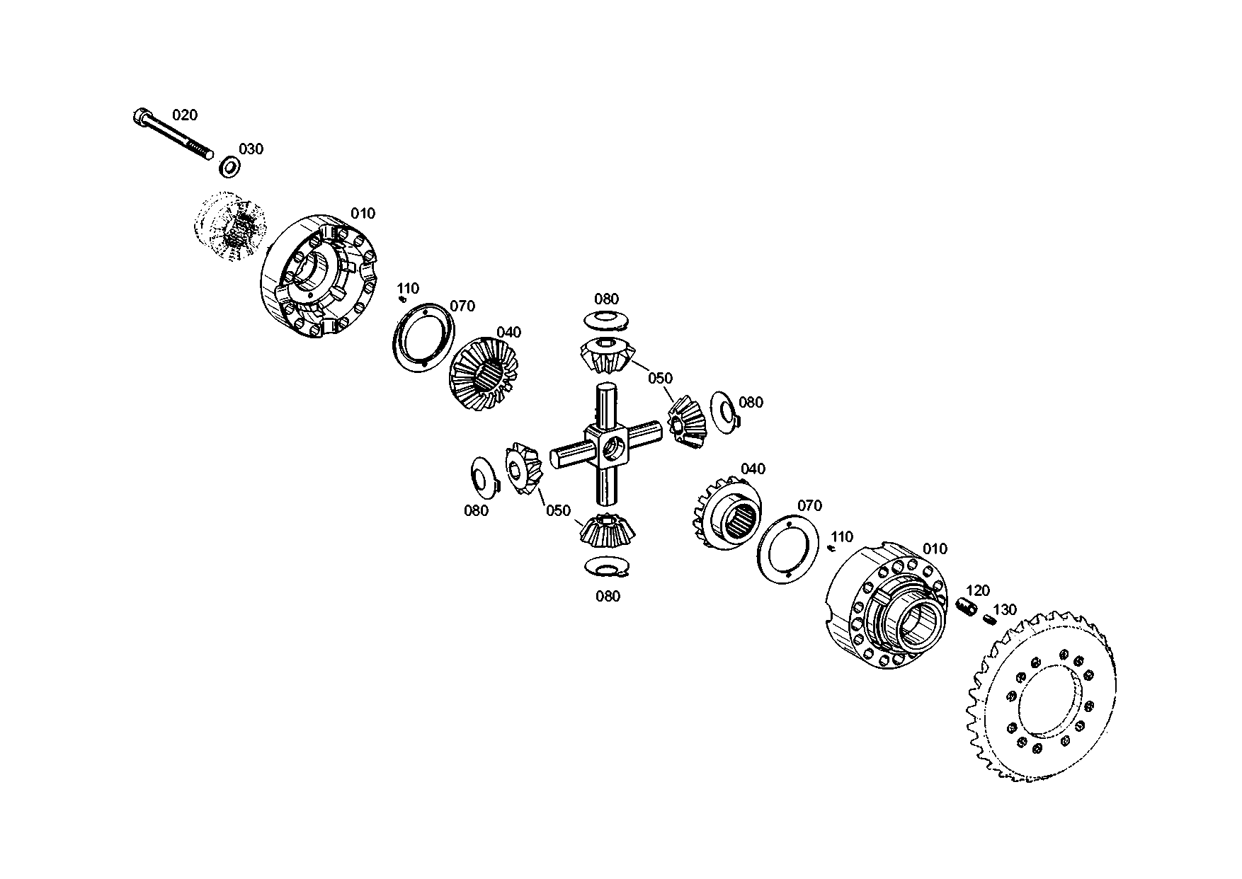 drawing for PETER RENZ SP. Z O. O. 072139412 - AXLE BEVEL GEAR (figure 1)