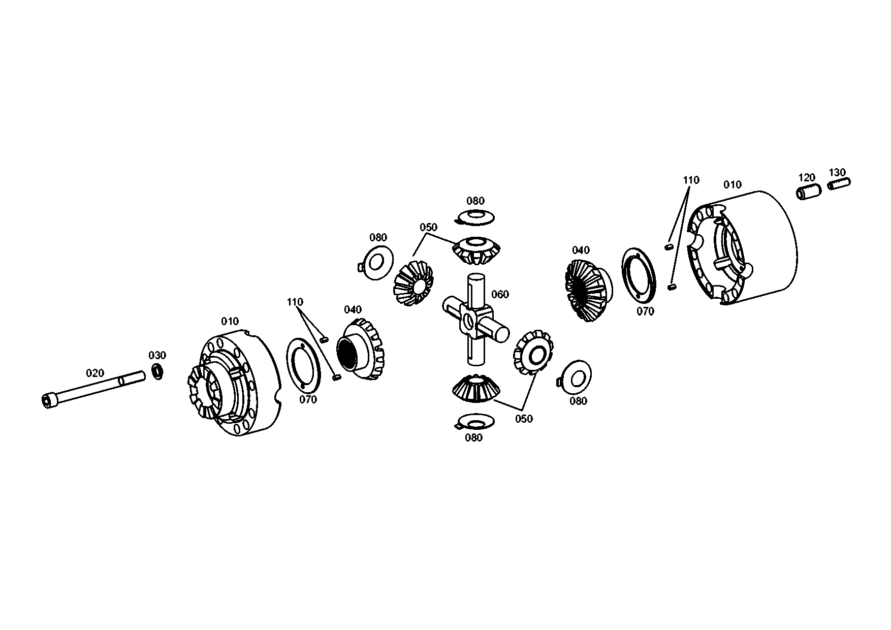 drawing for IRAN-KHODRO/IR 11014201 - DIFFERENTIAL SPIDER (figure 1)