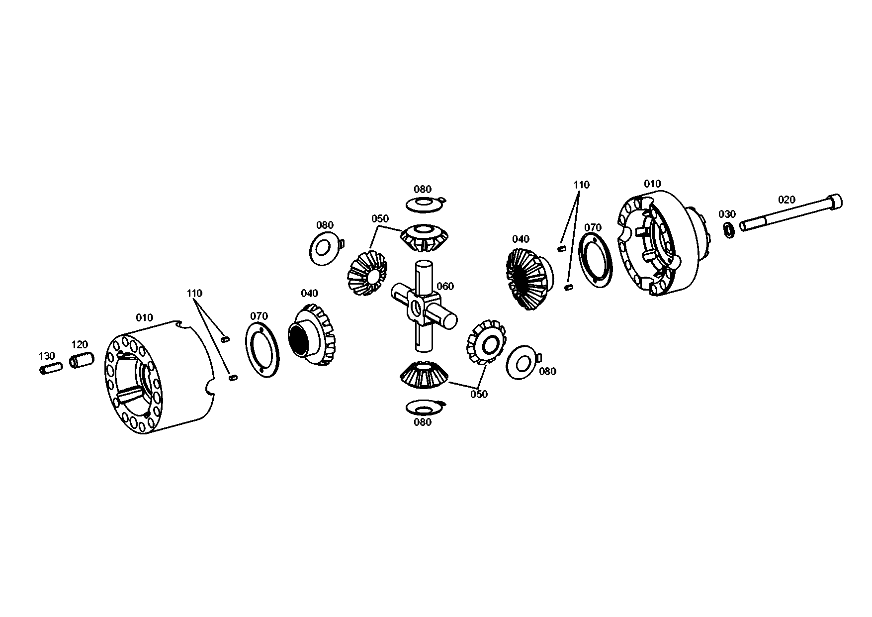 drawing for JOHN DEERE T205961 - DIFFERENTIAL SPIDER (figure 2)