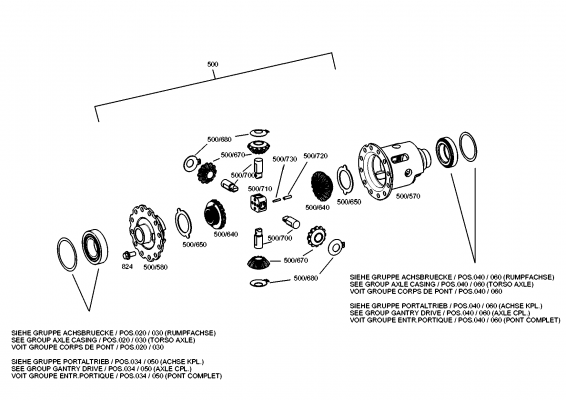 drawing for EVOBUS A0003500222 - DIFFERENTIAL (figure 1)