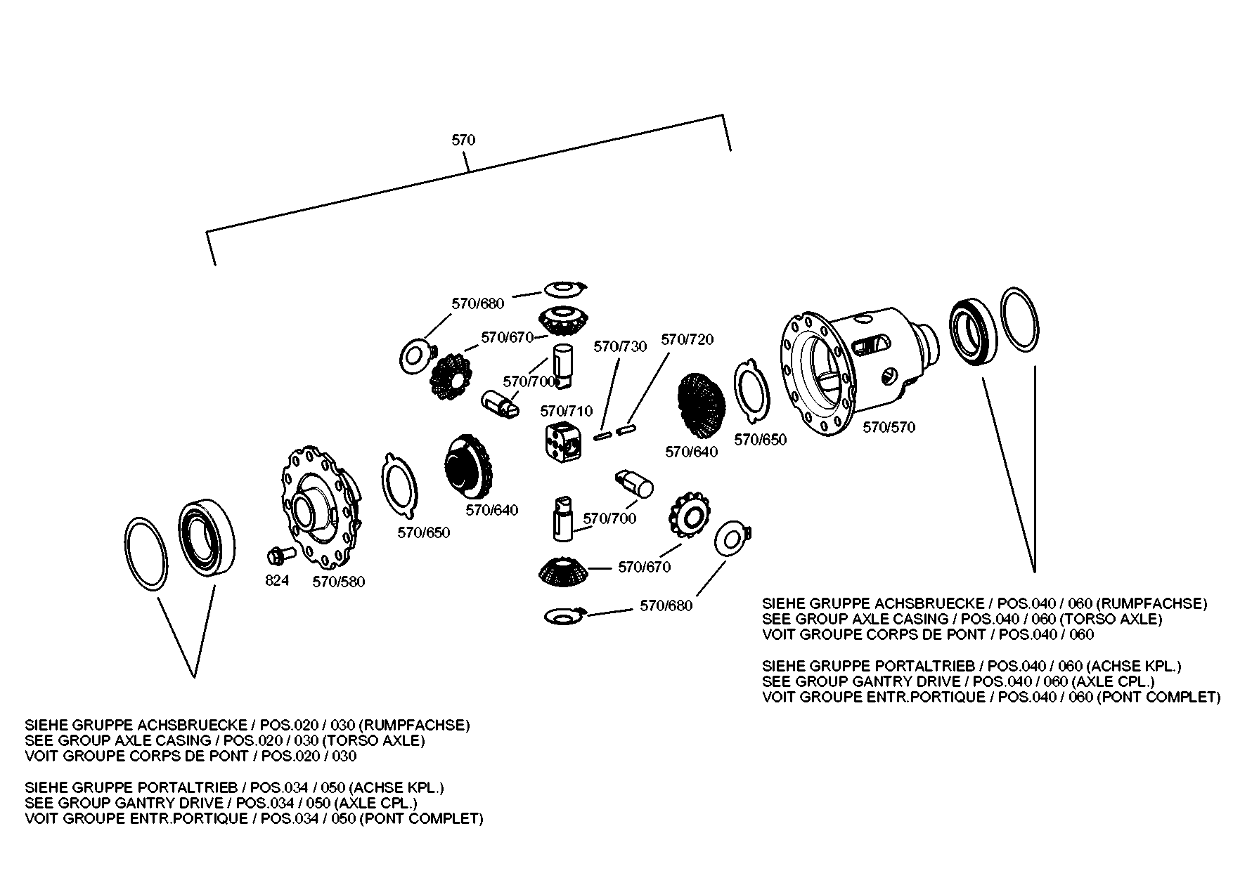 drawing for EVOBUS A0003500222 - DIFFERENTIAL (figure 5)