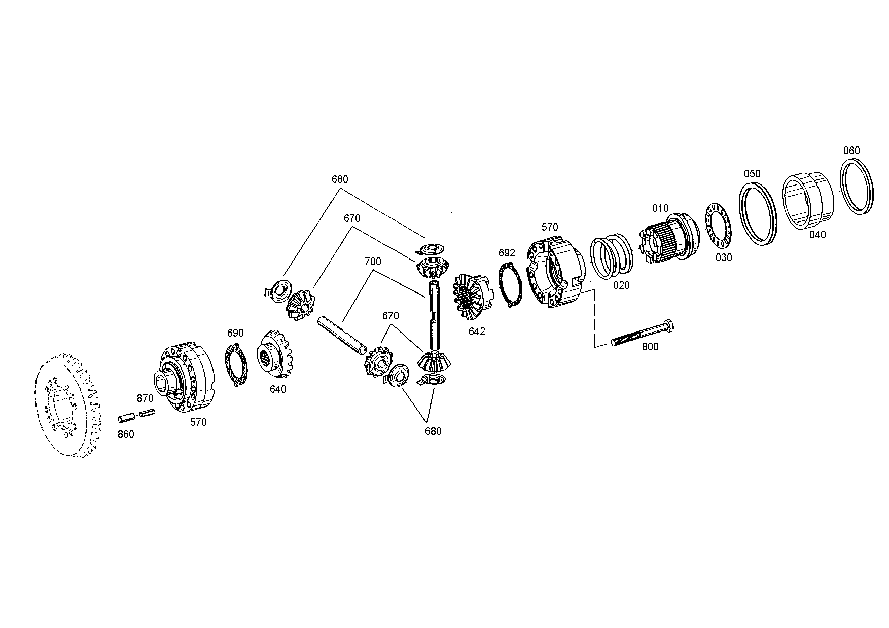 drawing for JOHN DEERE AT338798 - DIFF.CASE (figure 3)