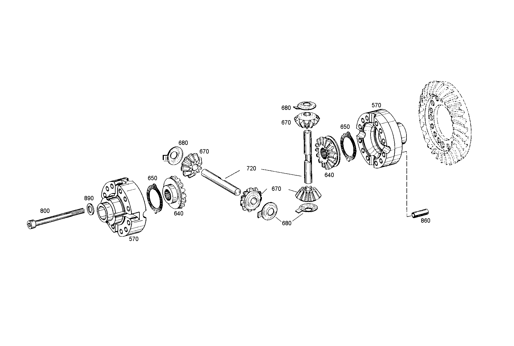 drawing for LIEBHERR GMBH 7622787 - DIFF.CASE (figure 1)