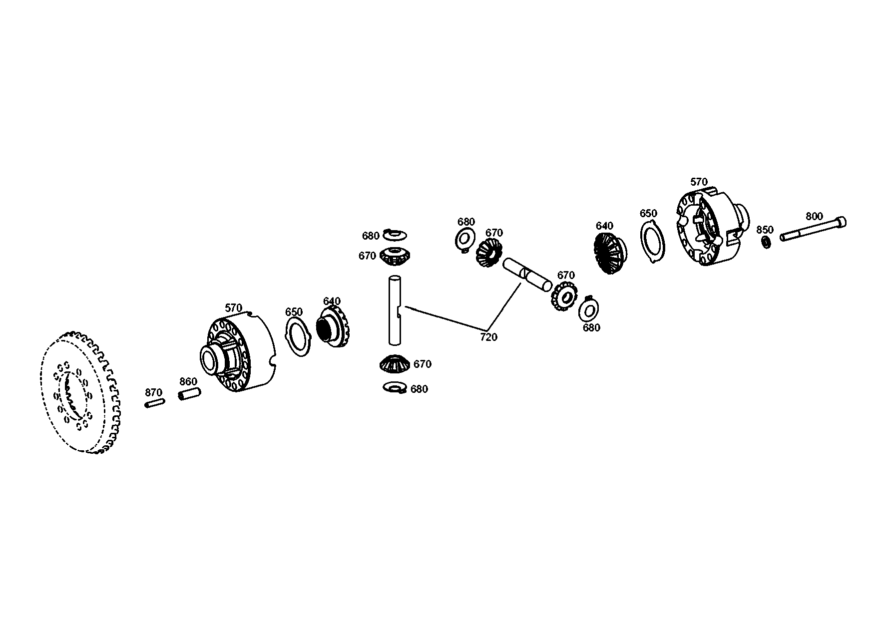 drawing for MAFI Transport-Systeme GmbH 029257 - AXLE BEVEL GEAR (figure 4)