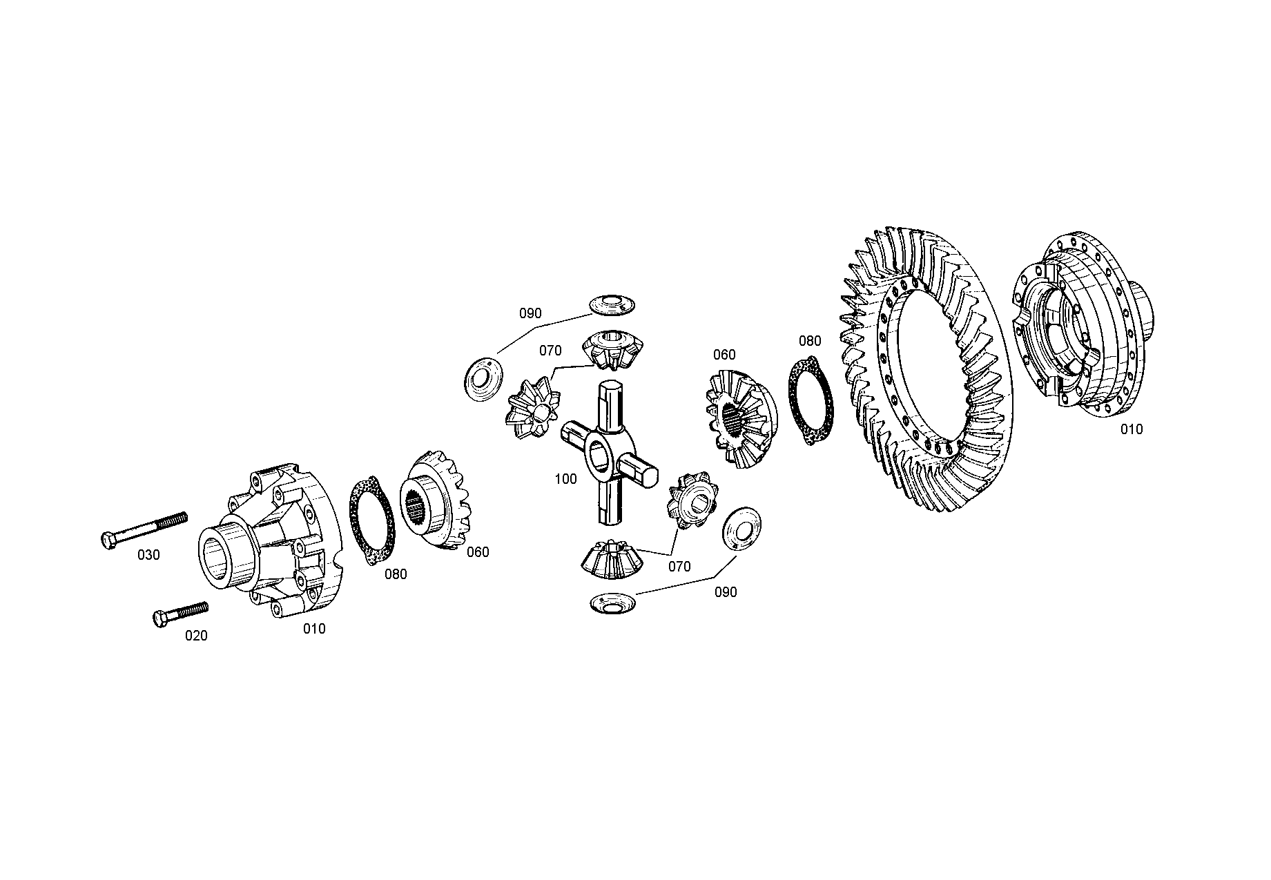 drawing for EVOBUS A0003530210 - AXLE BEVEL GEAR (figure 1)