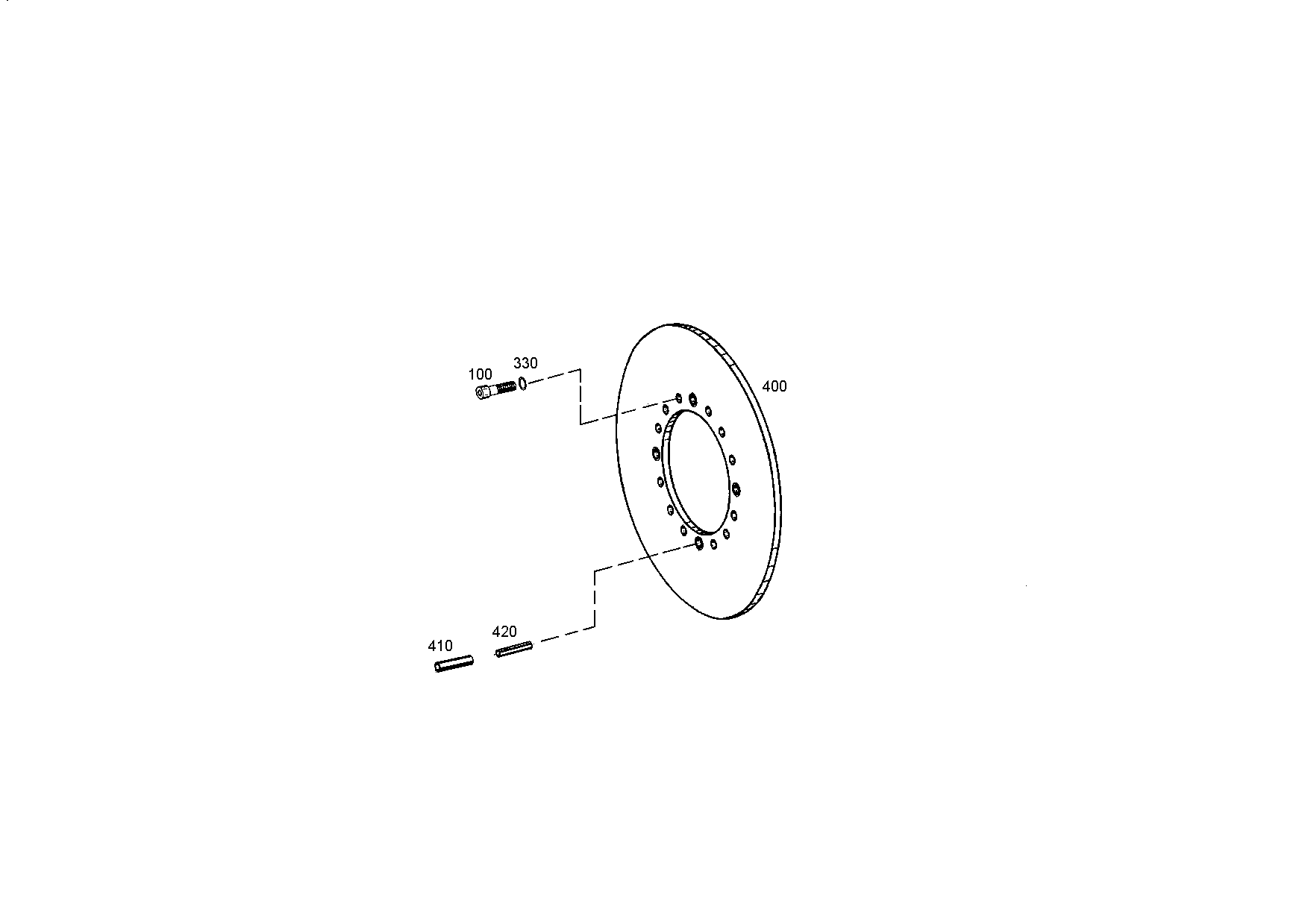 drawing for DOOSAN 153022 - BRAKE DISC (figure 1)