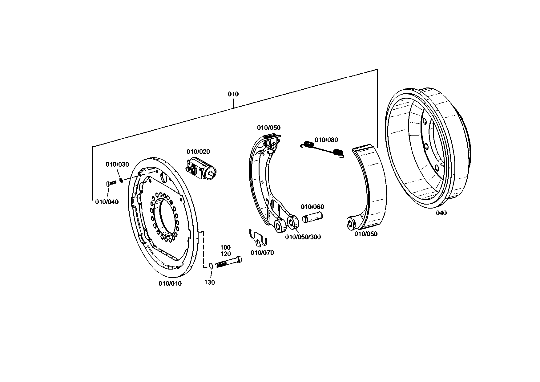 drawing for LIEBHERR GMBH 7024693 - BRAKE (figure 1)